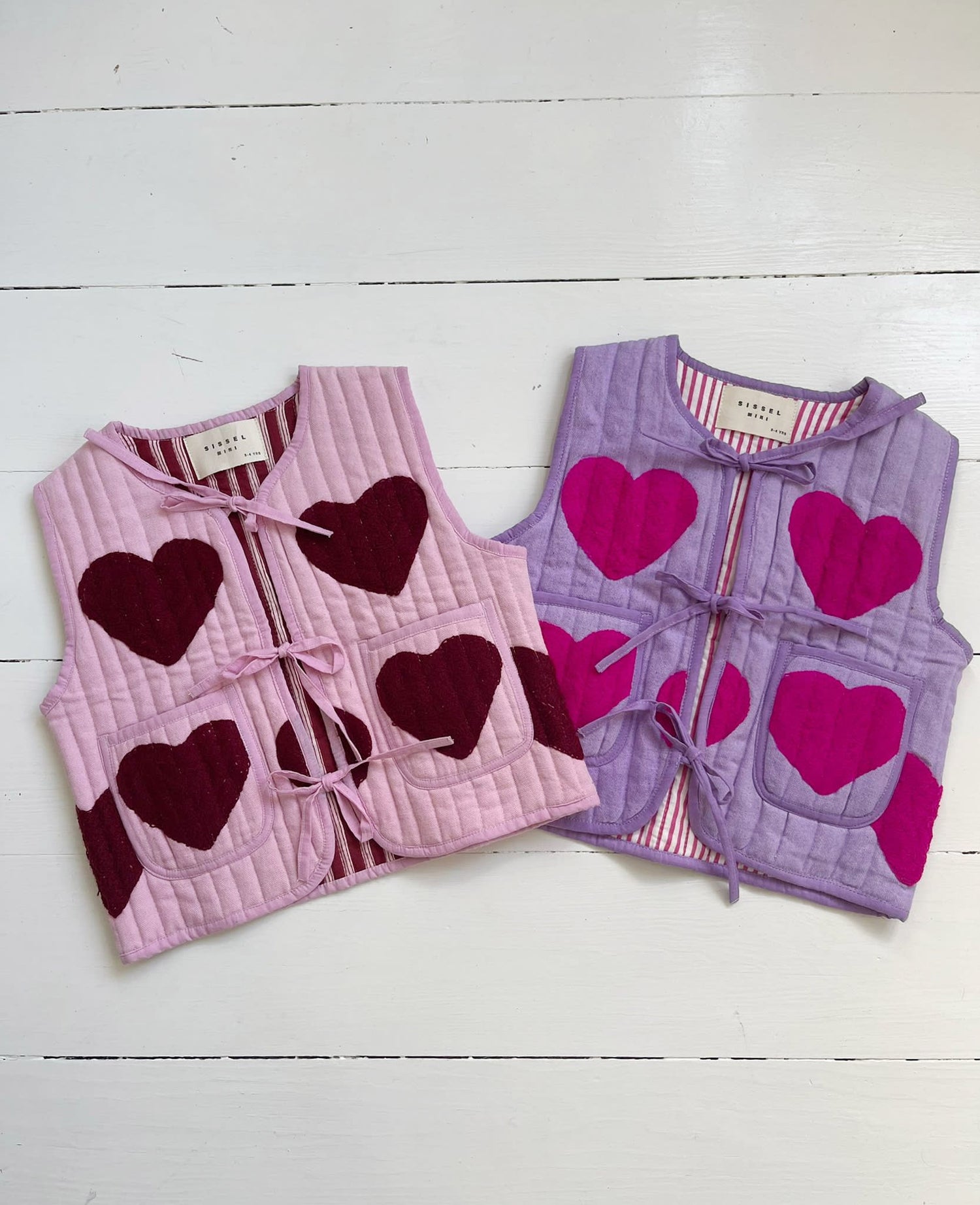Honey MINI Vest - Pink Hearts
