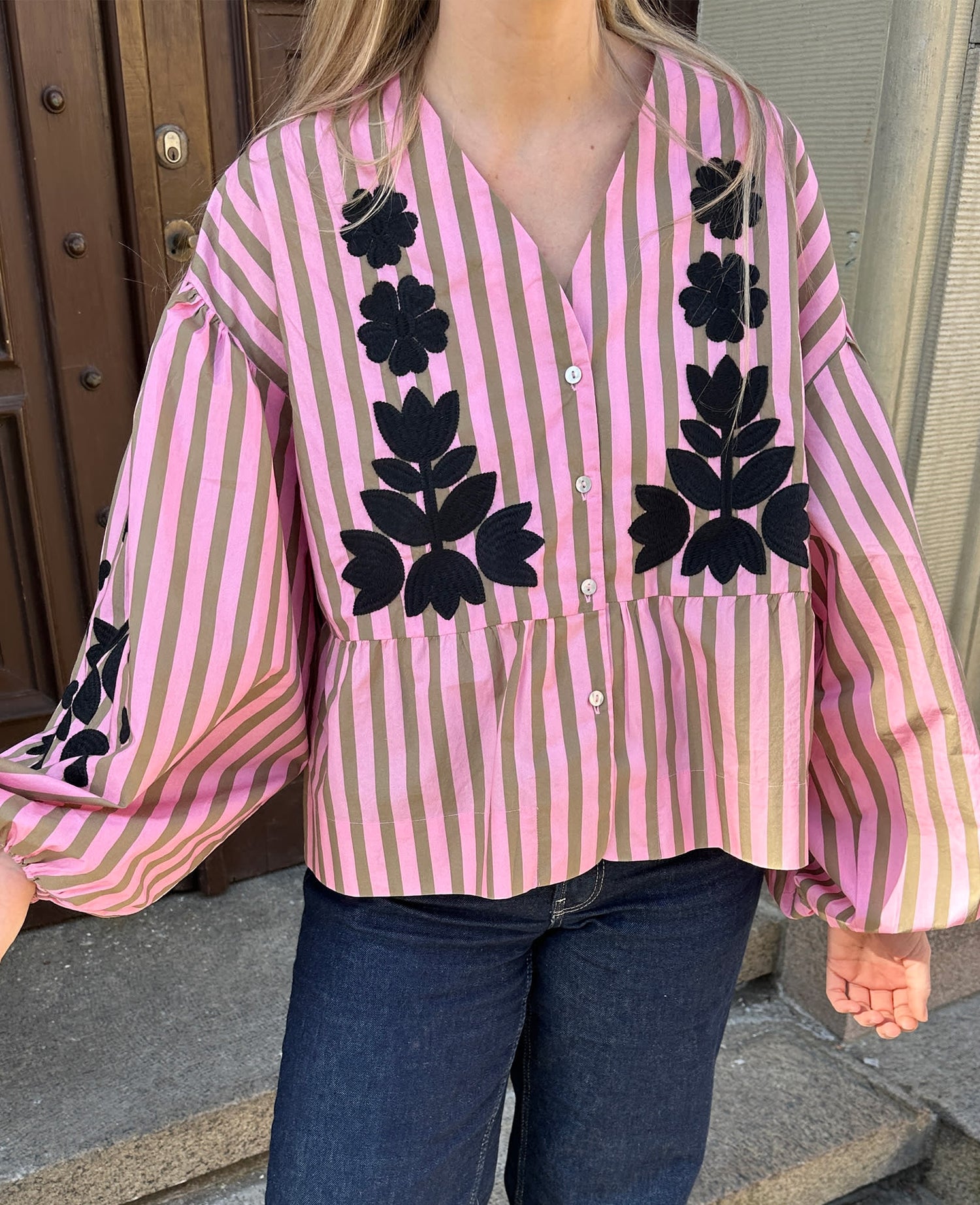 Rikke Top - Pink Stripes