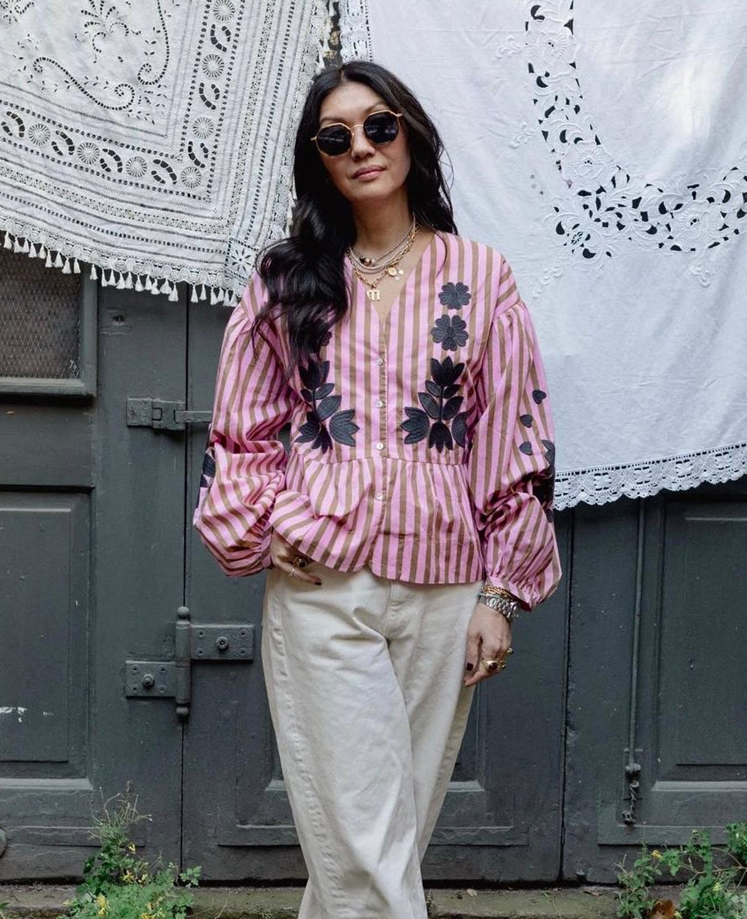 Rikke Top - Pink Stripes