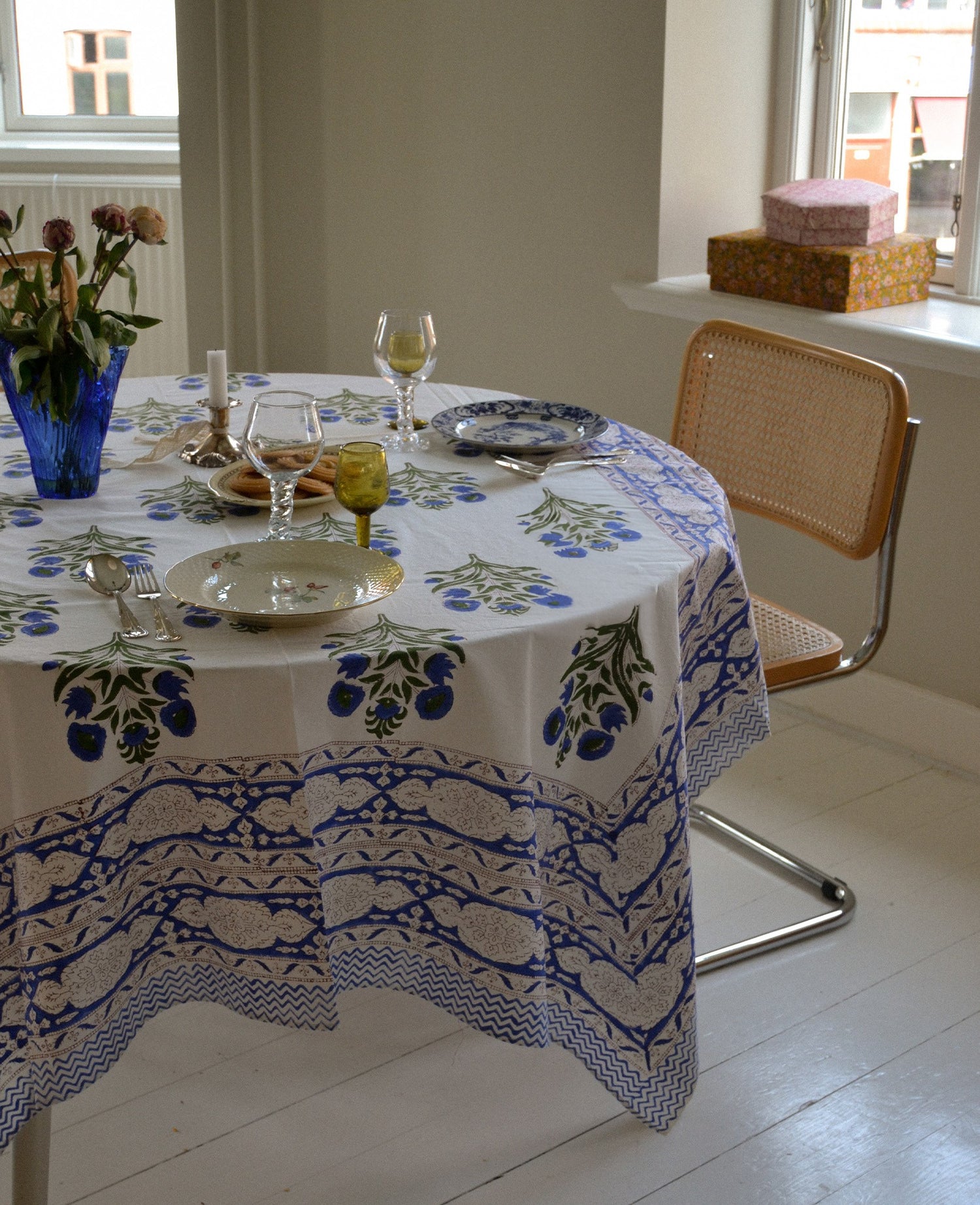 Noor Tablecloth - Blue Bell