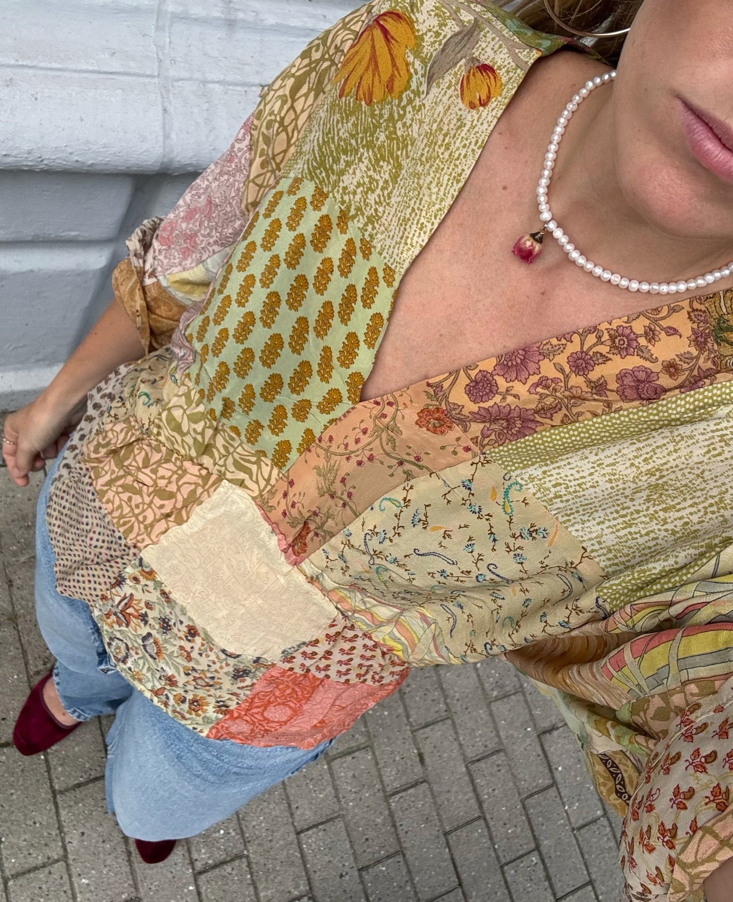 Juno SILK Patchwork Top