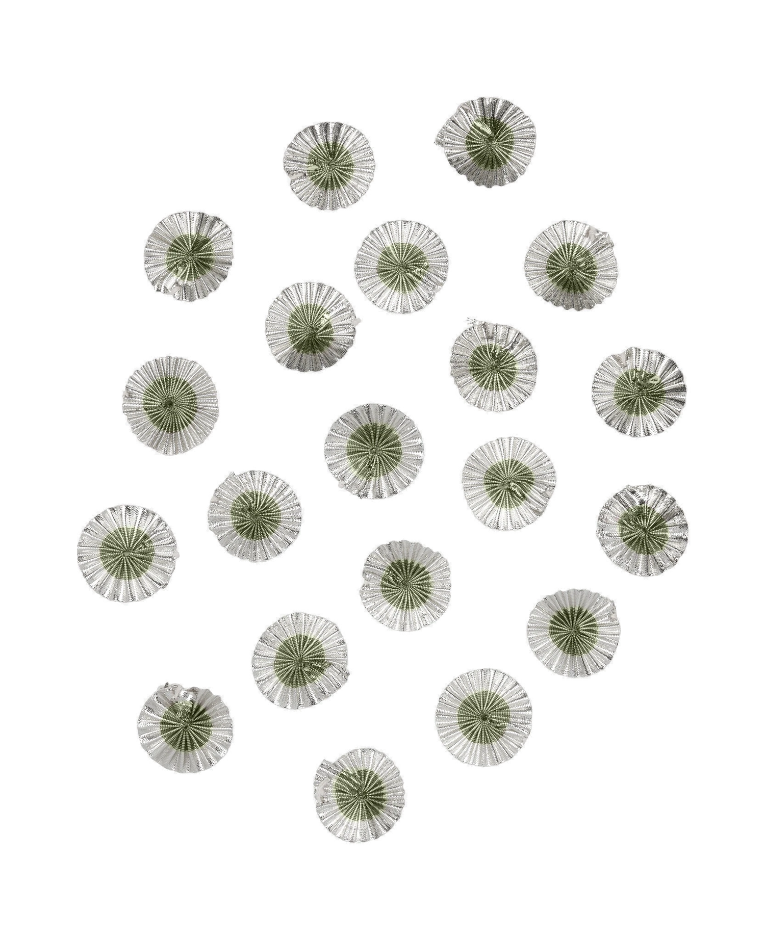 Metallic Celebration Rosettes 20 pc - Grass