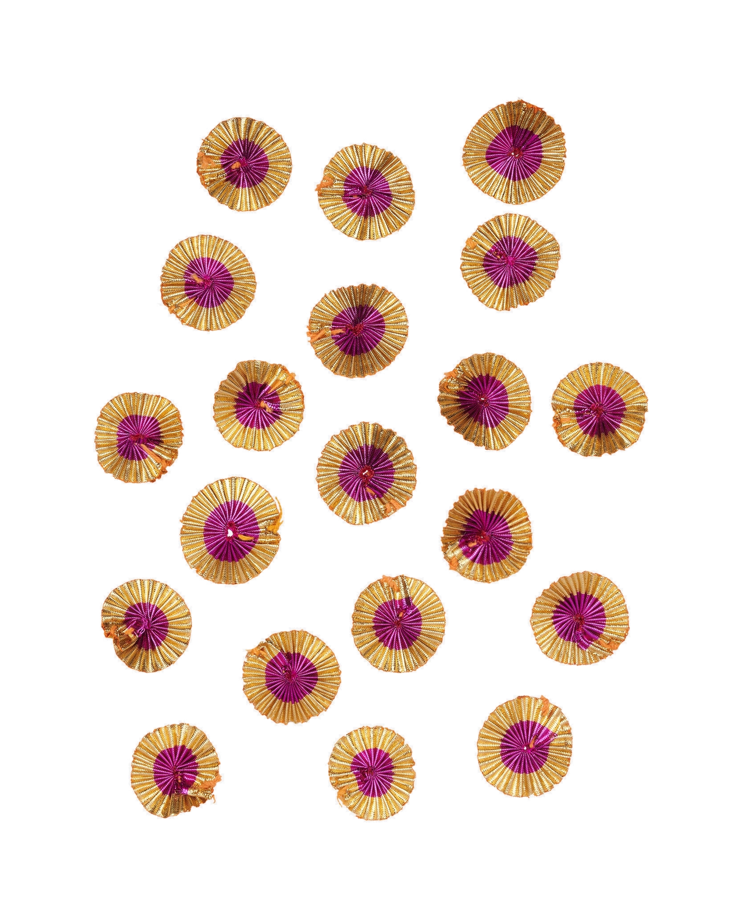 Metallic Celebration Rosettes 20 pc - Pink Sapphire