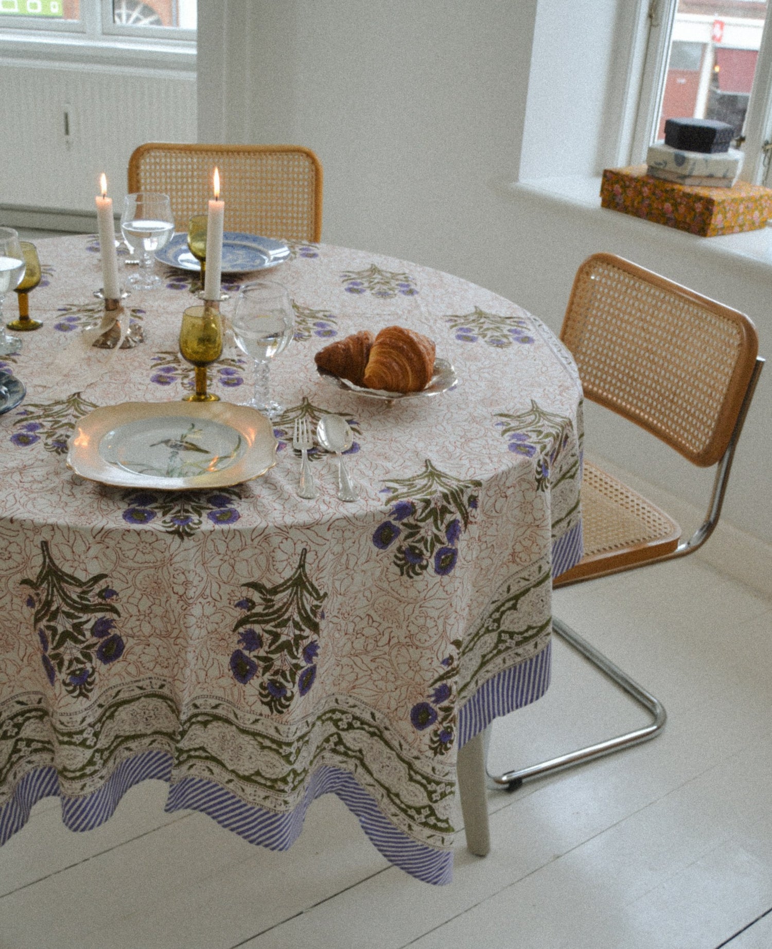 Noor Tablecloth - Purple & Green