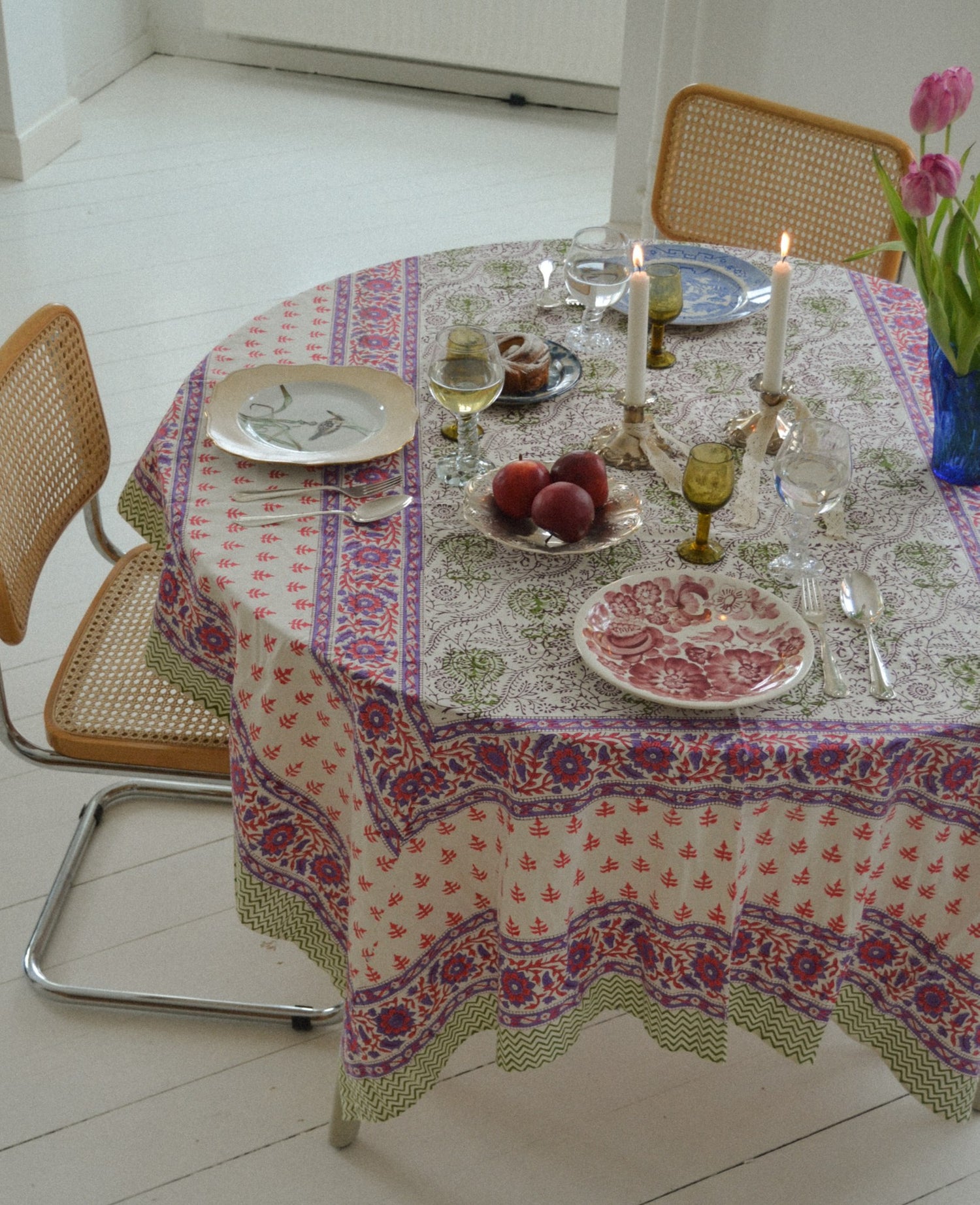 Noor Tablecloth - Purple Flower