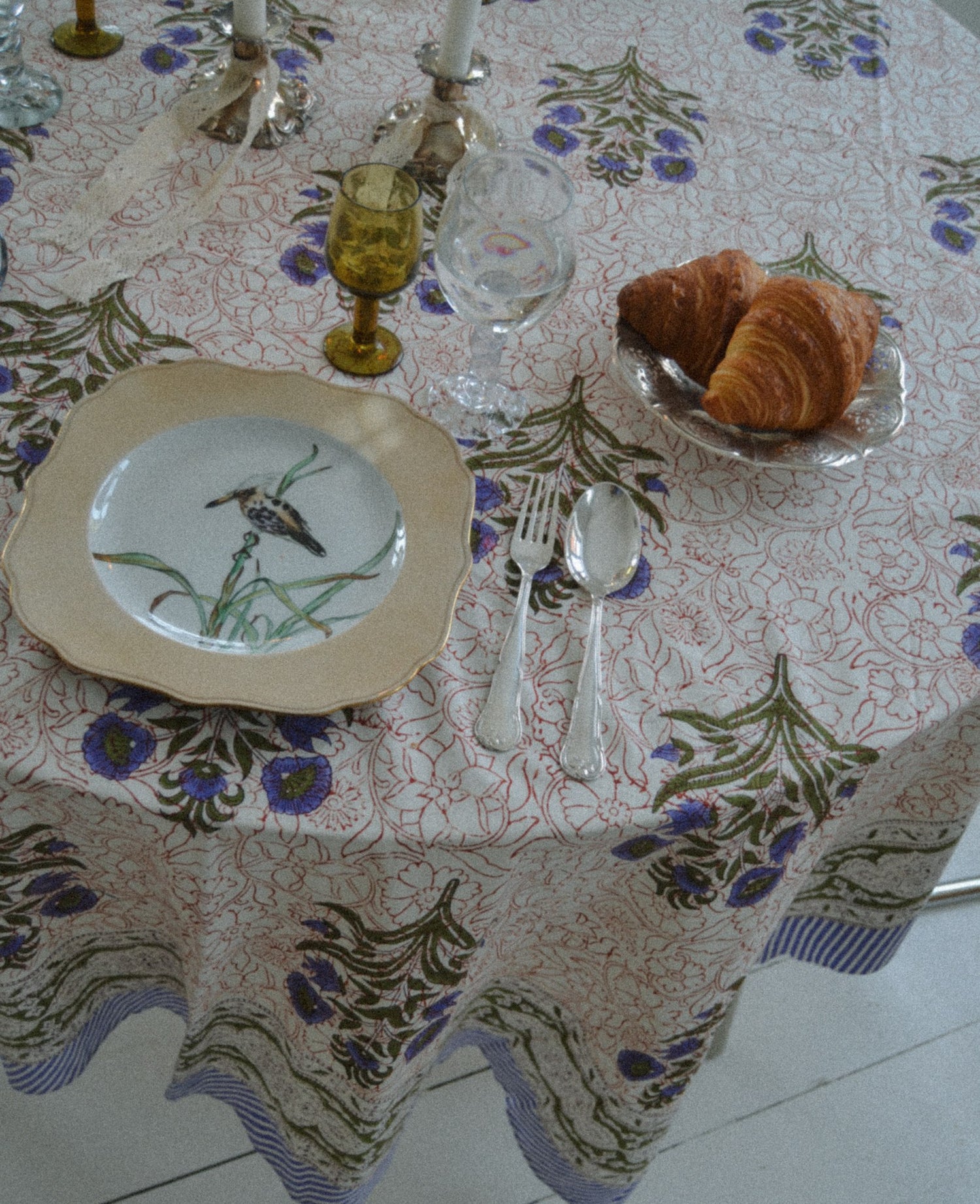 Noor Tablecloth - Purple & Green