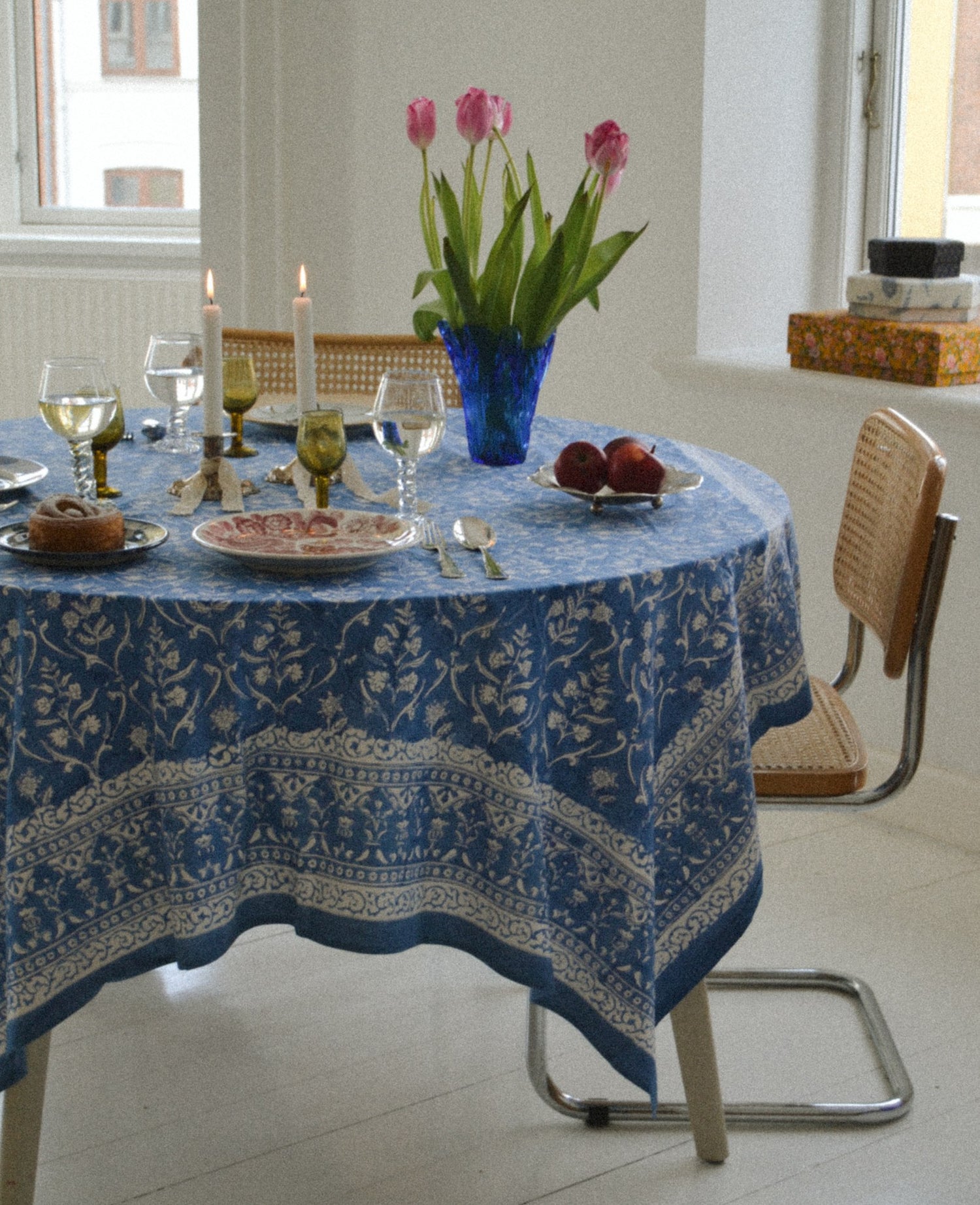 Noor Tablecloth - Sapphire Blue