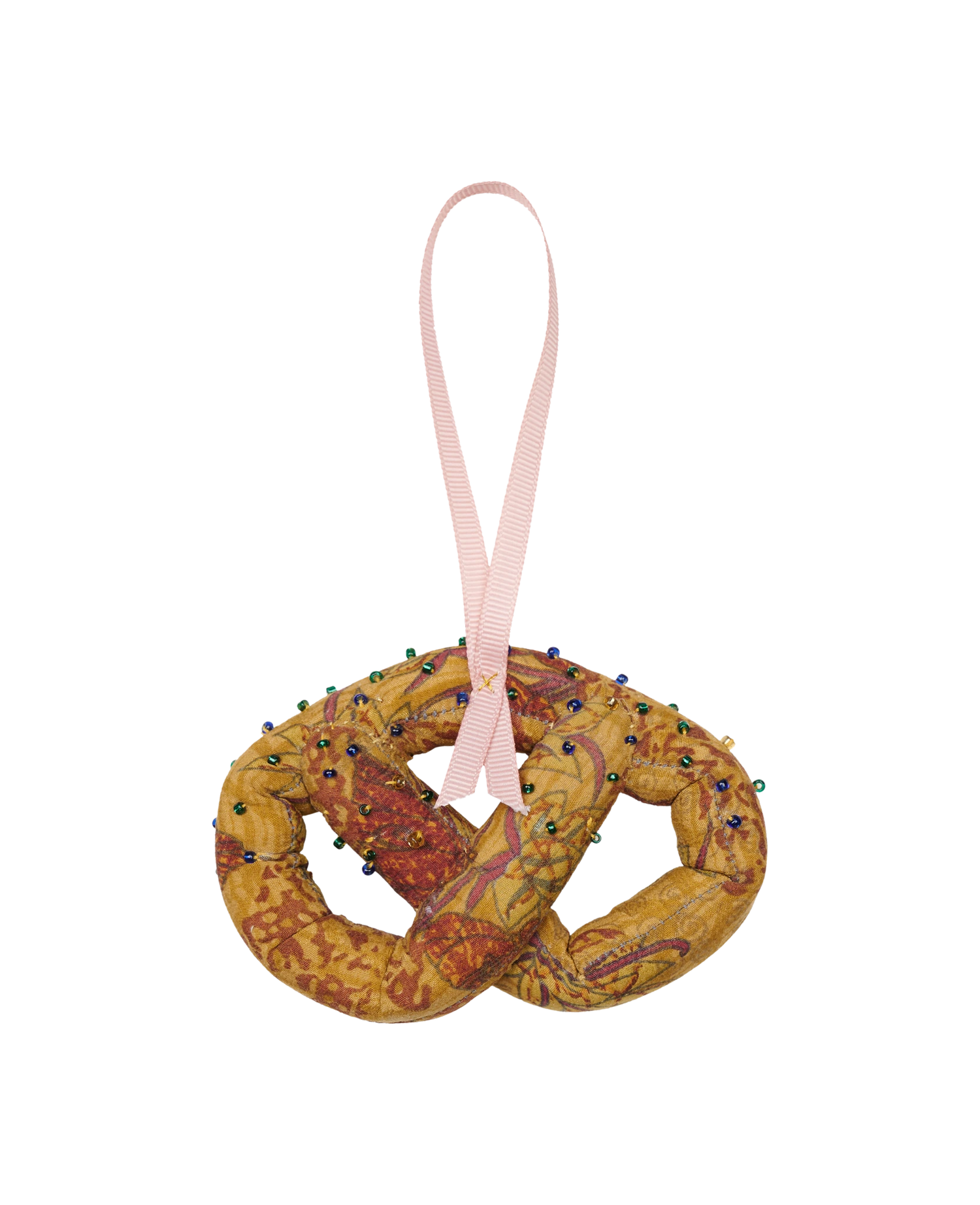 Pretzel SILK Ornament - Warm Bronze