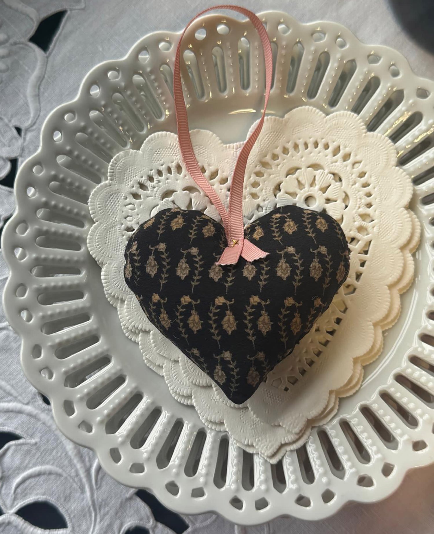 Megan Heart SILK Ornament - Dark