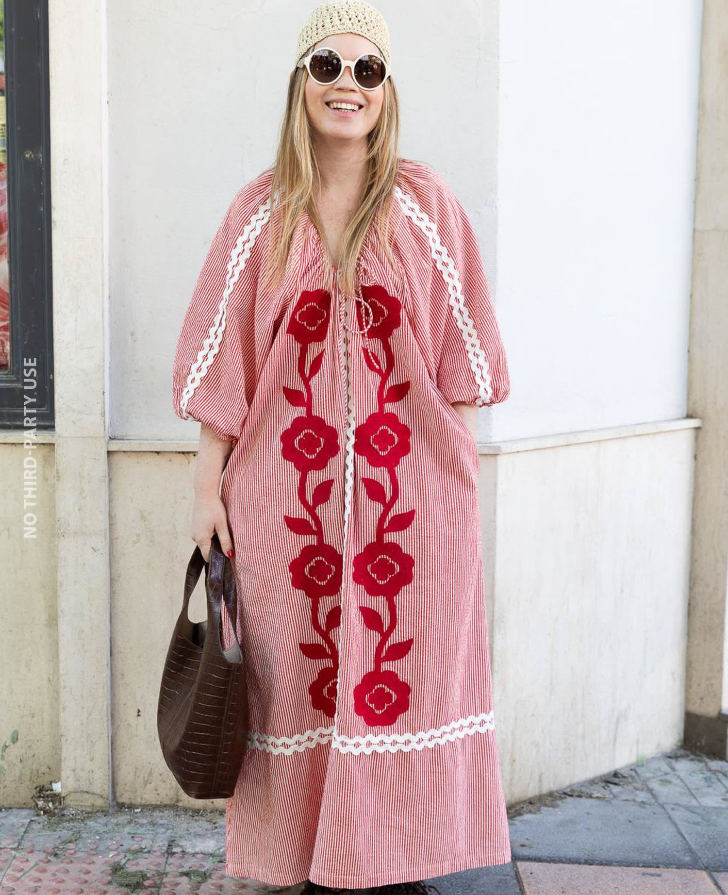 Abelone Dress - Red Flower