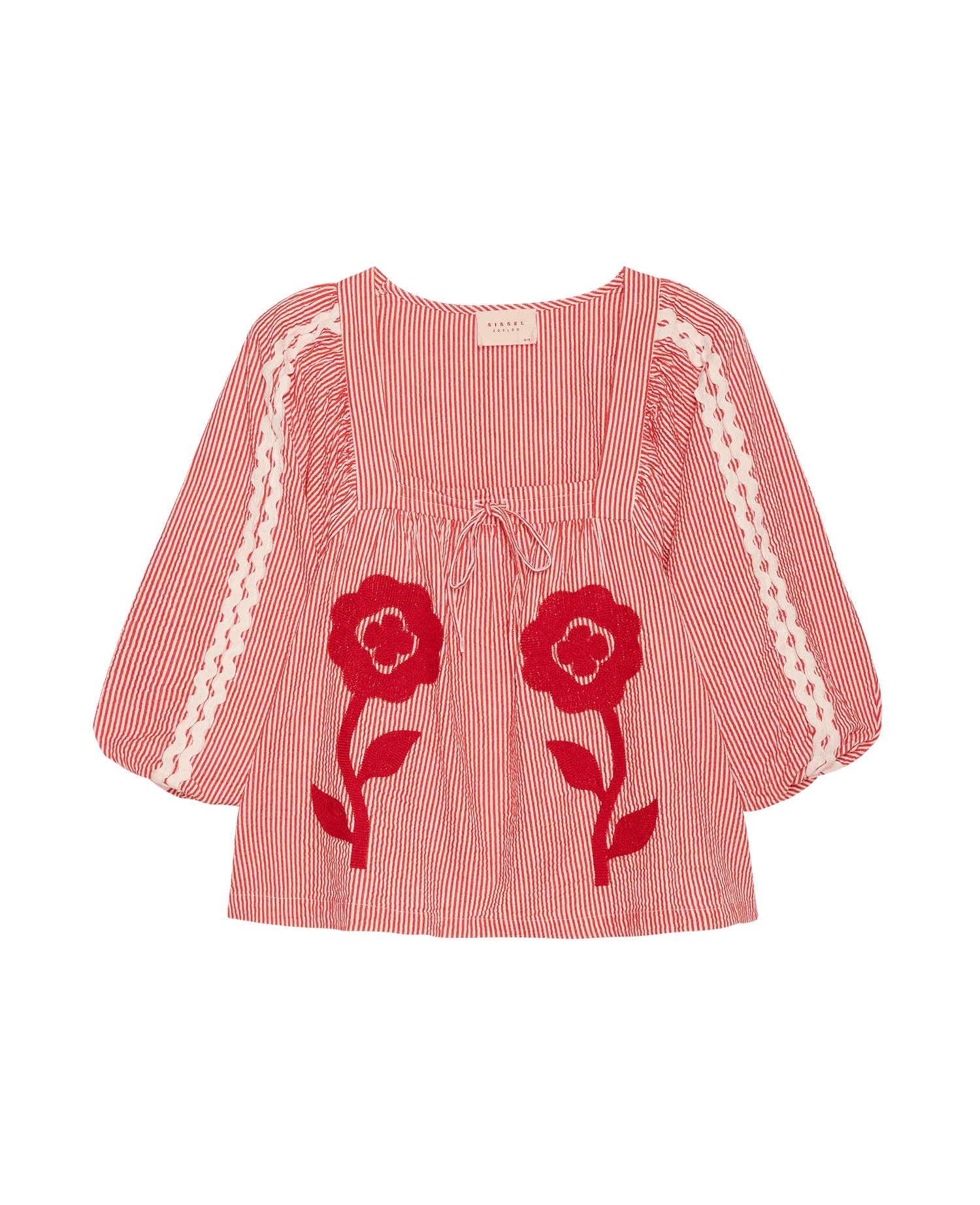 Abelone Top - Red Flower