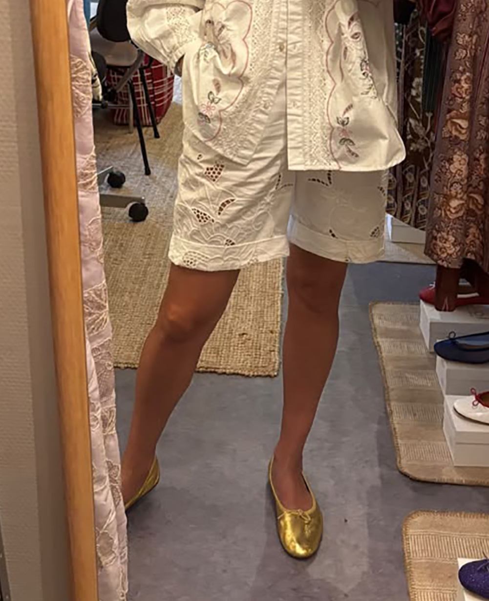 Adeline Bermuda Shorts - Ecru