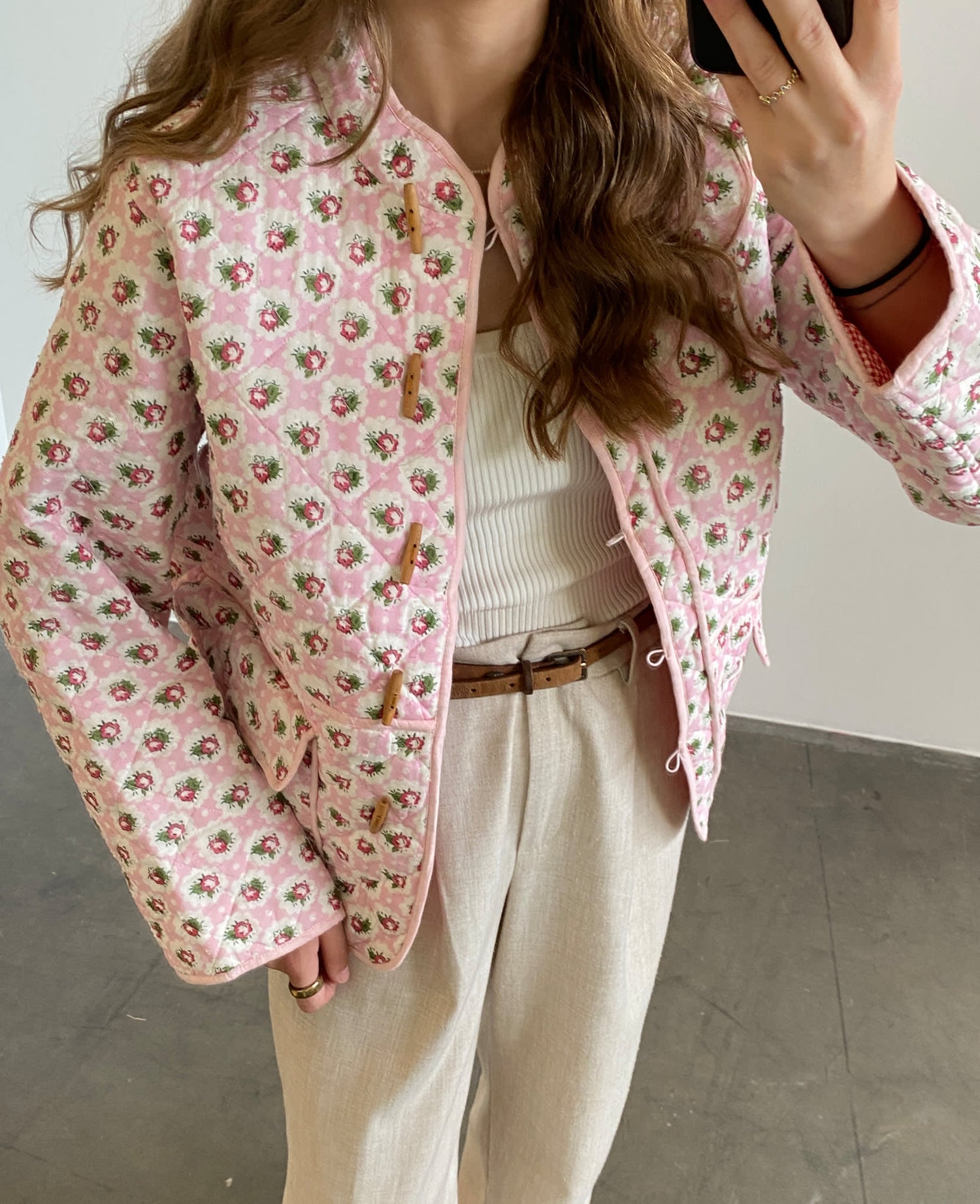 Adriane Jacket - Blossom & Gingham