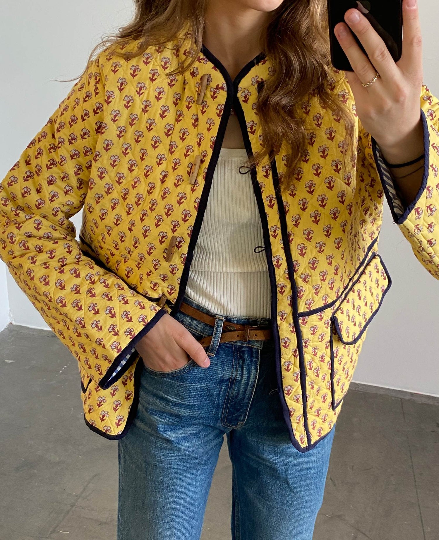 Adriane Jacket - Yellow Flower
