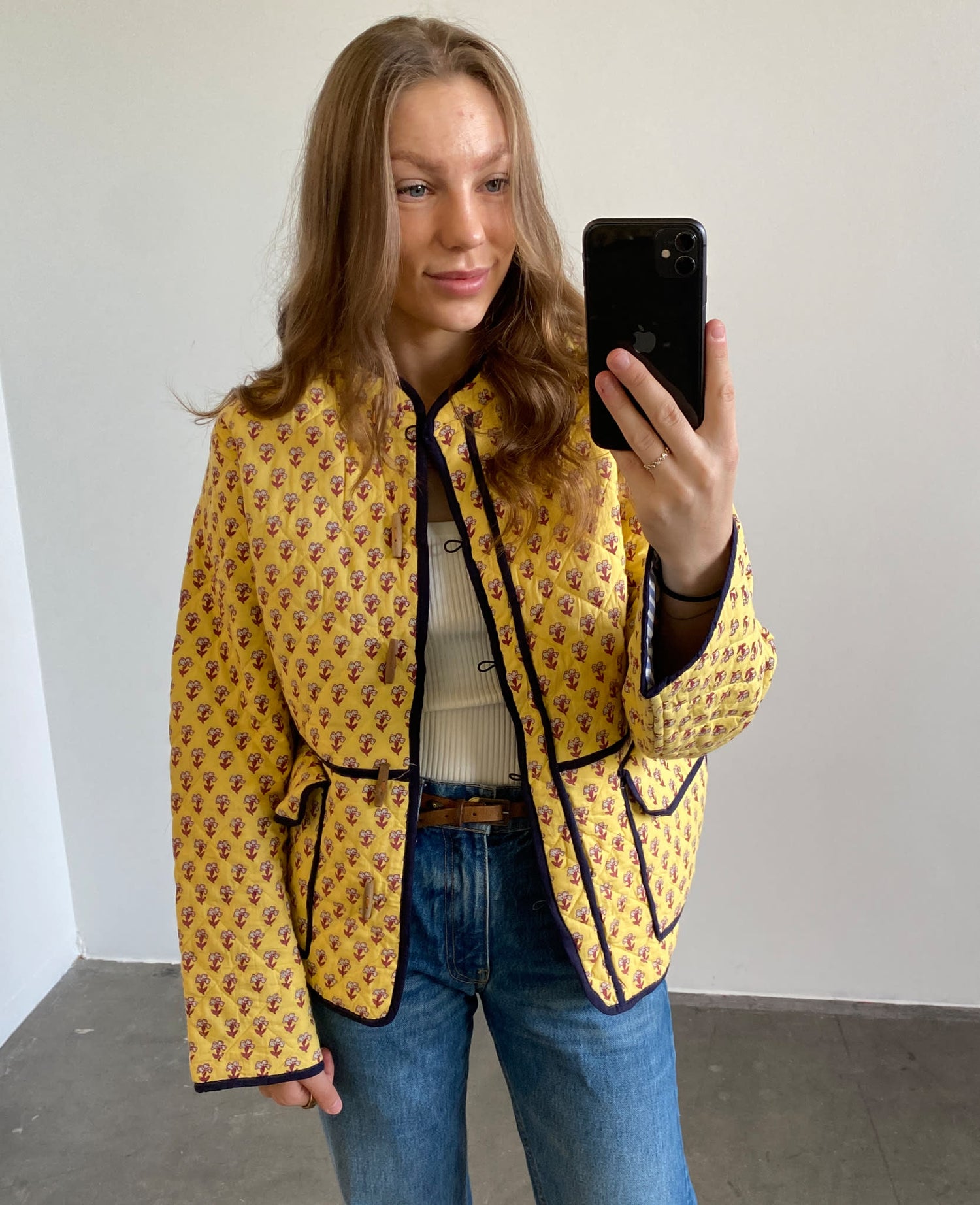 Adriane Jacket - Yellow Flower