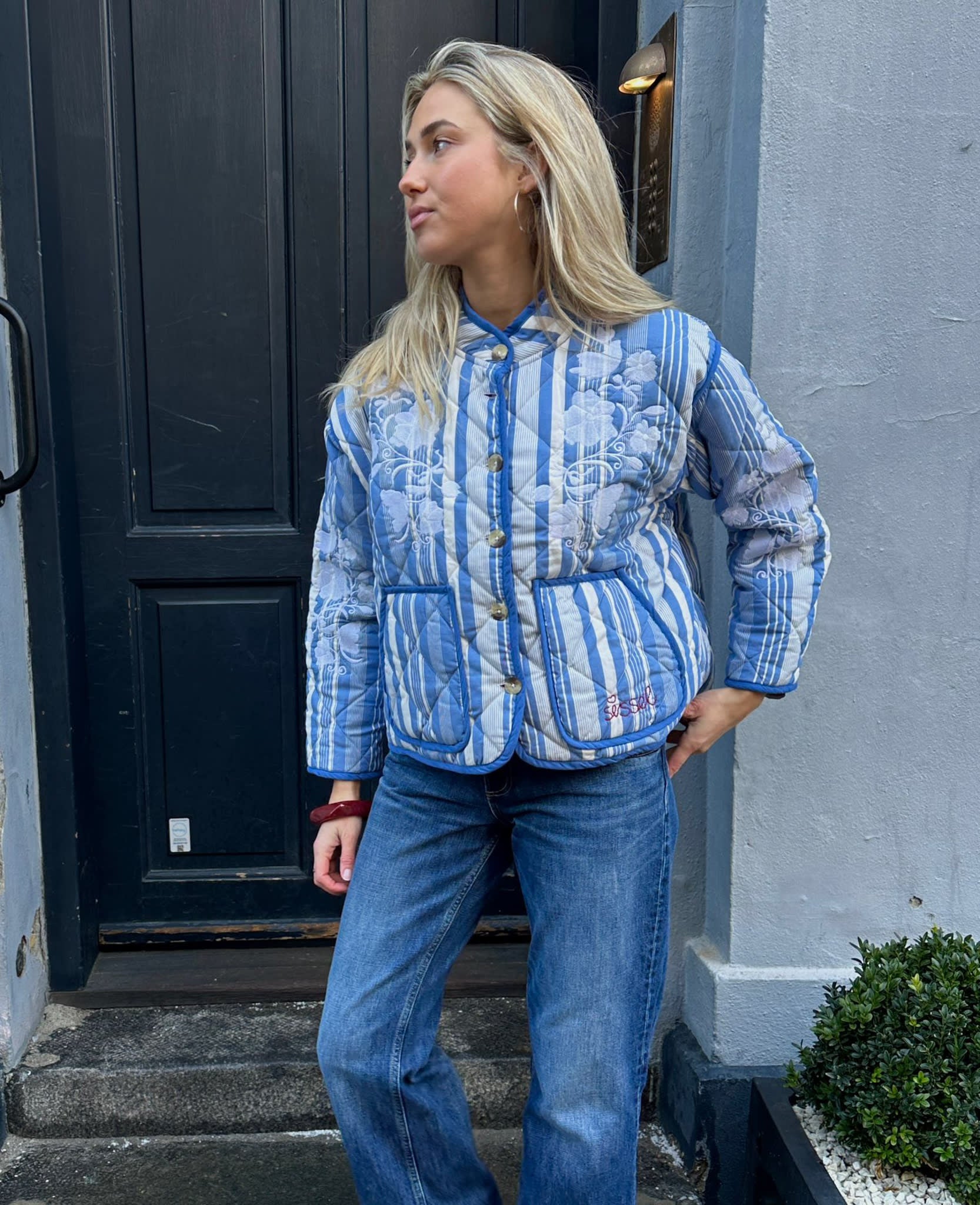Asha Jacket - Blue Stripes – SISSEL EDELBO