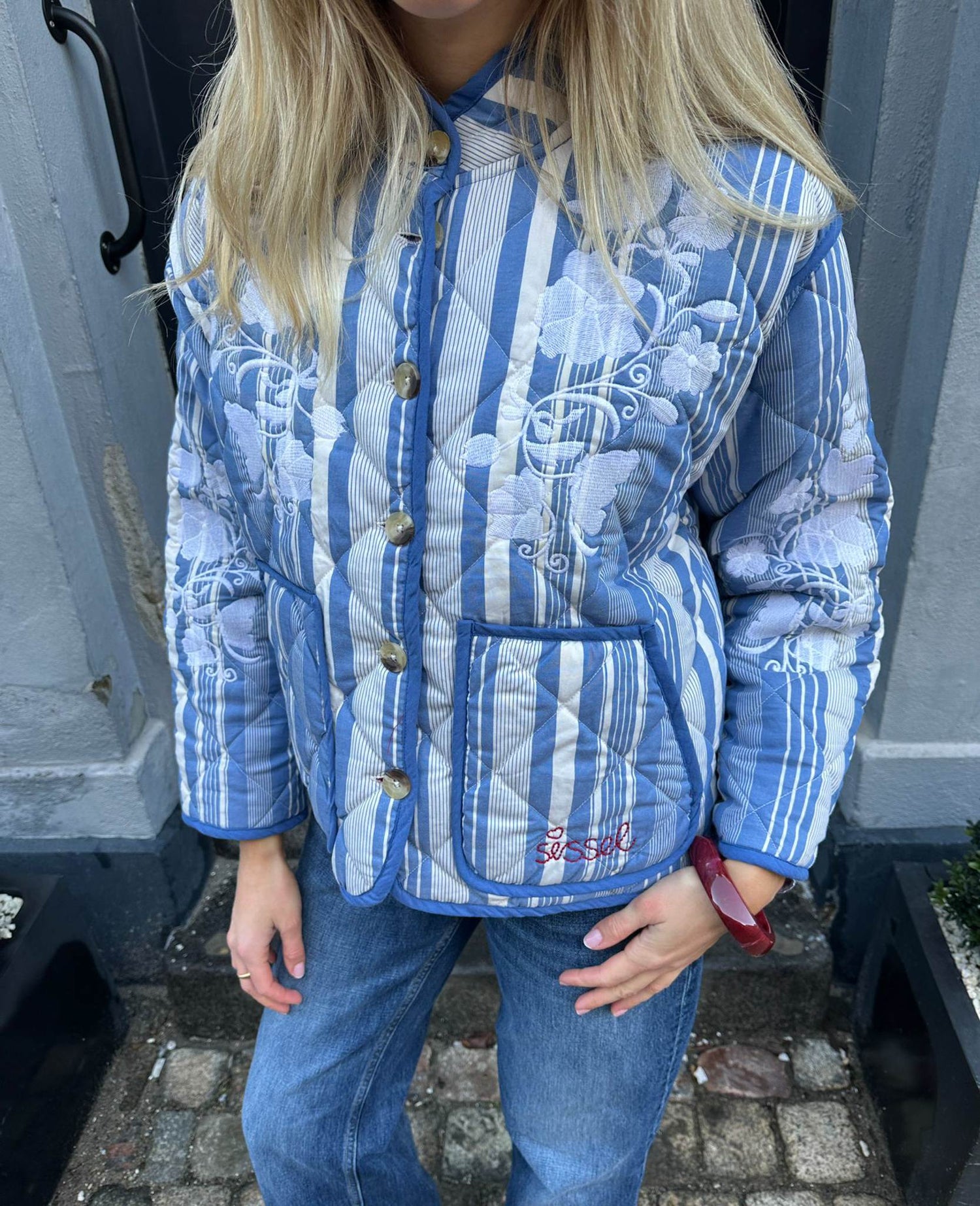 Asha Jacket - Blue Stripes