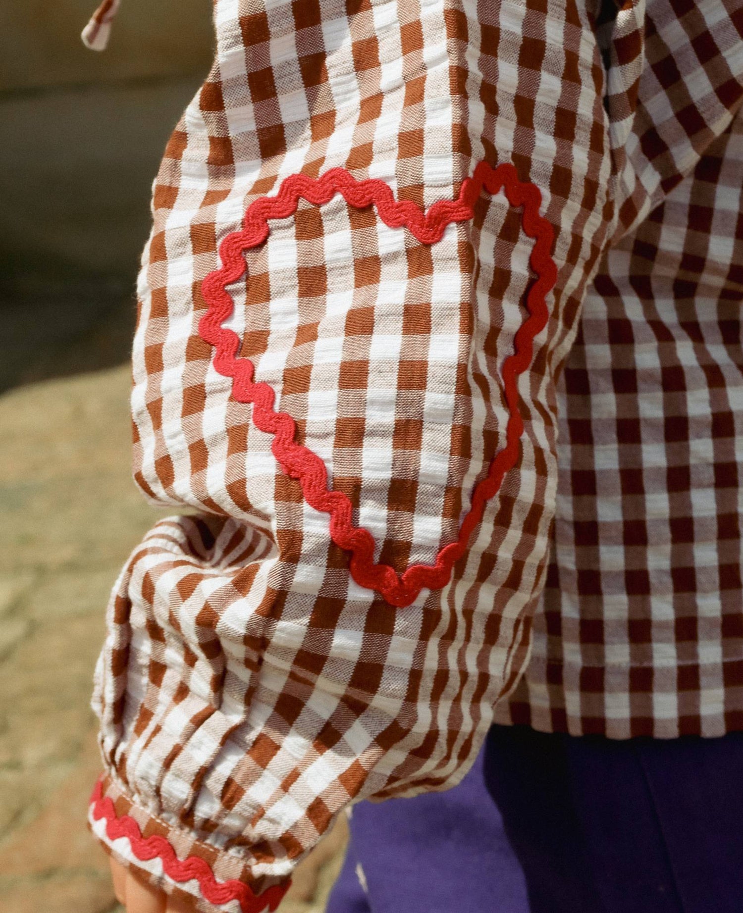 Astrid MINI Top - Brown Checks