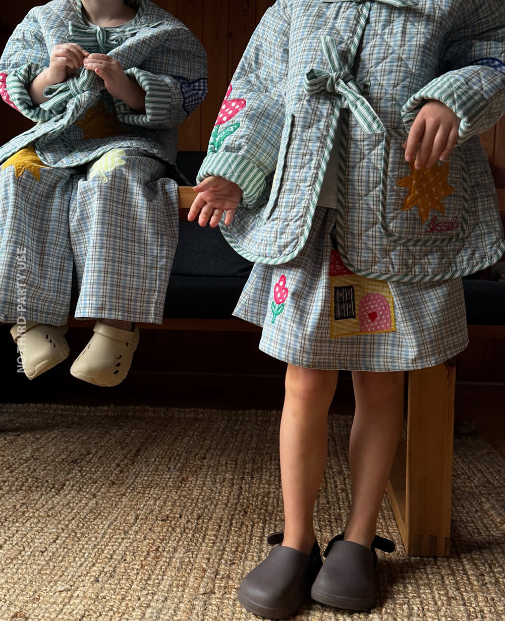 Barbera MINI Skirt - Blue Checks