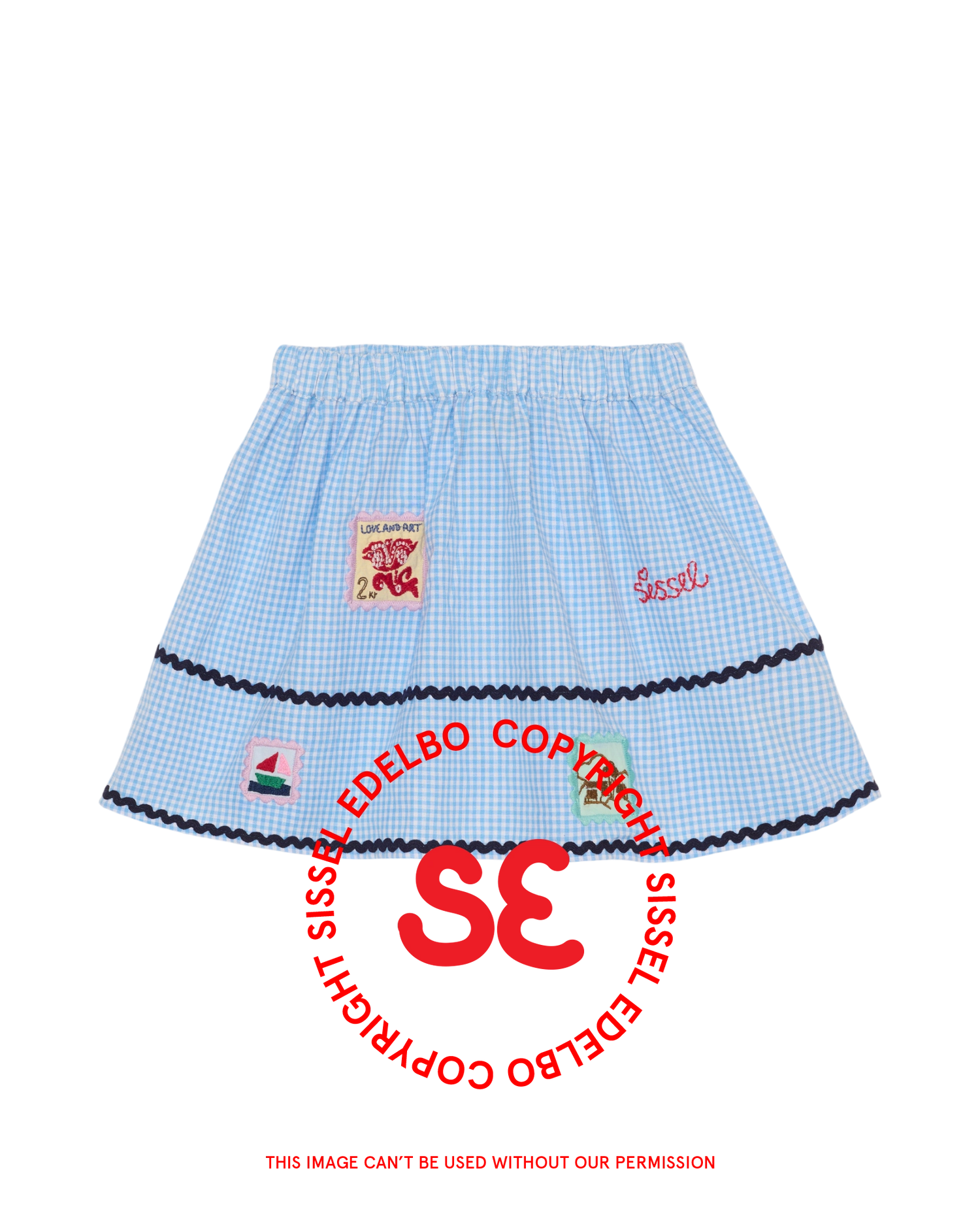 Barbera MINI Skirt - Blue Gingham