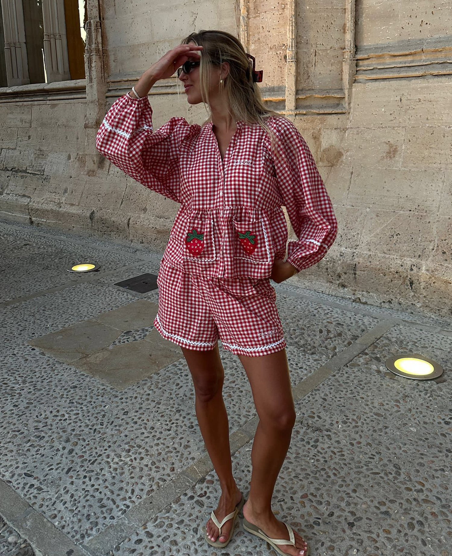 Bobbie Shorts - Red Checks