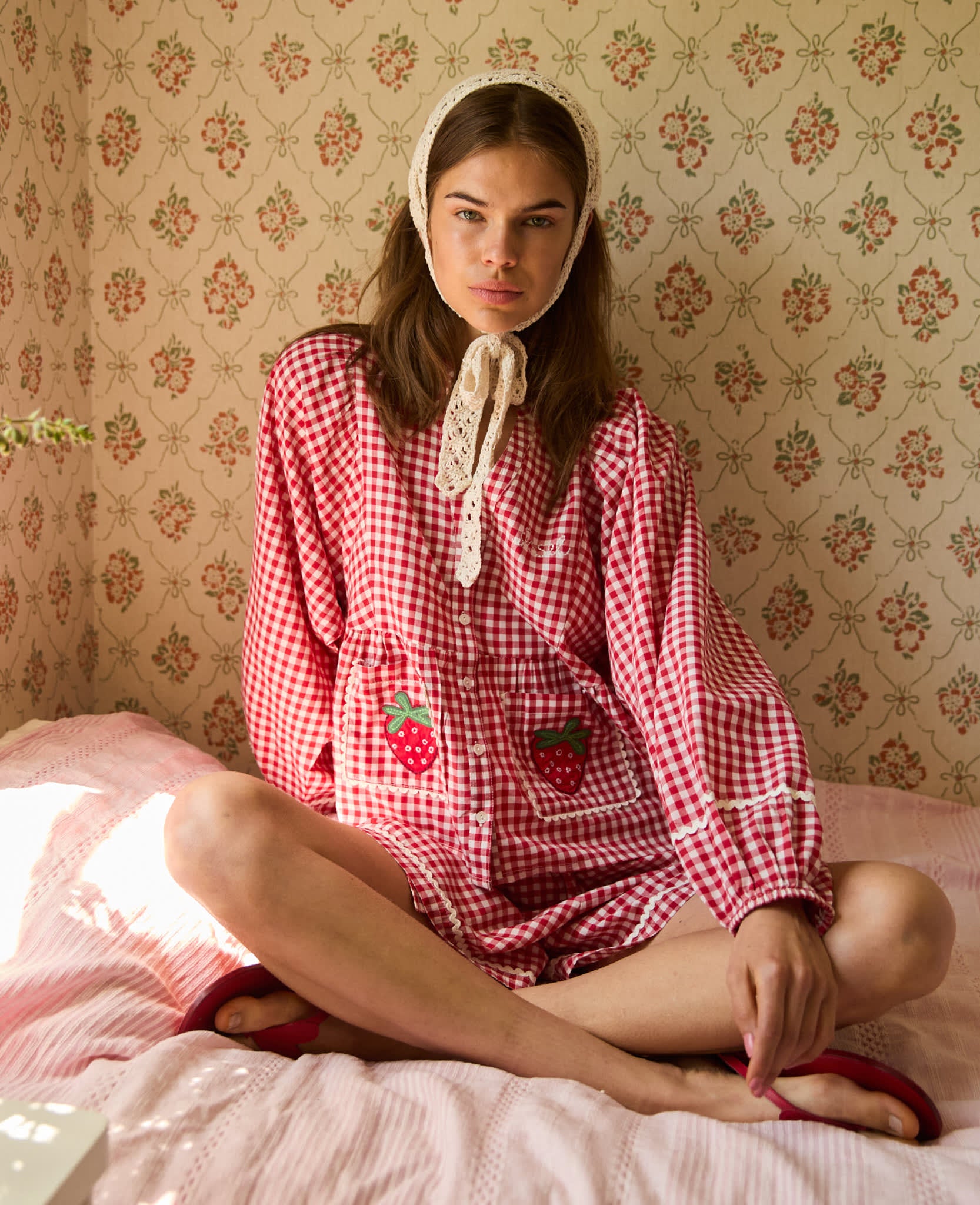 Bobbie Top - Red Checks – SISSEL EDELBO