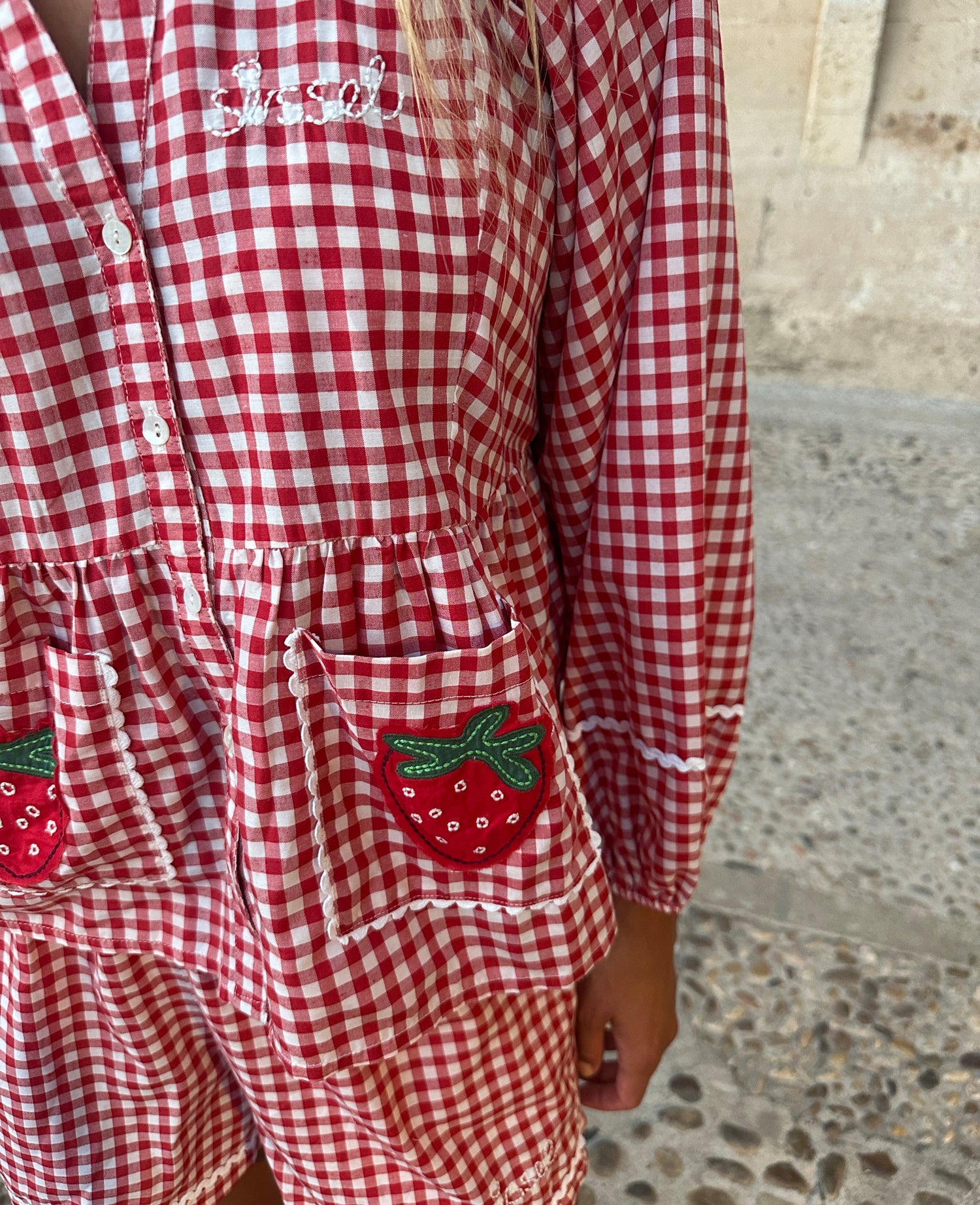 Bobbie Top - Red Checks