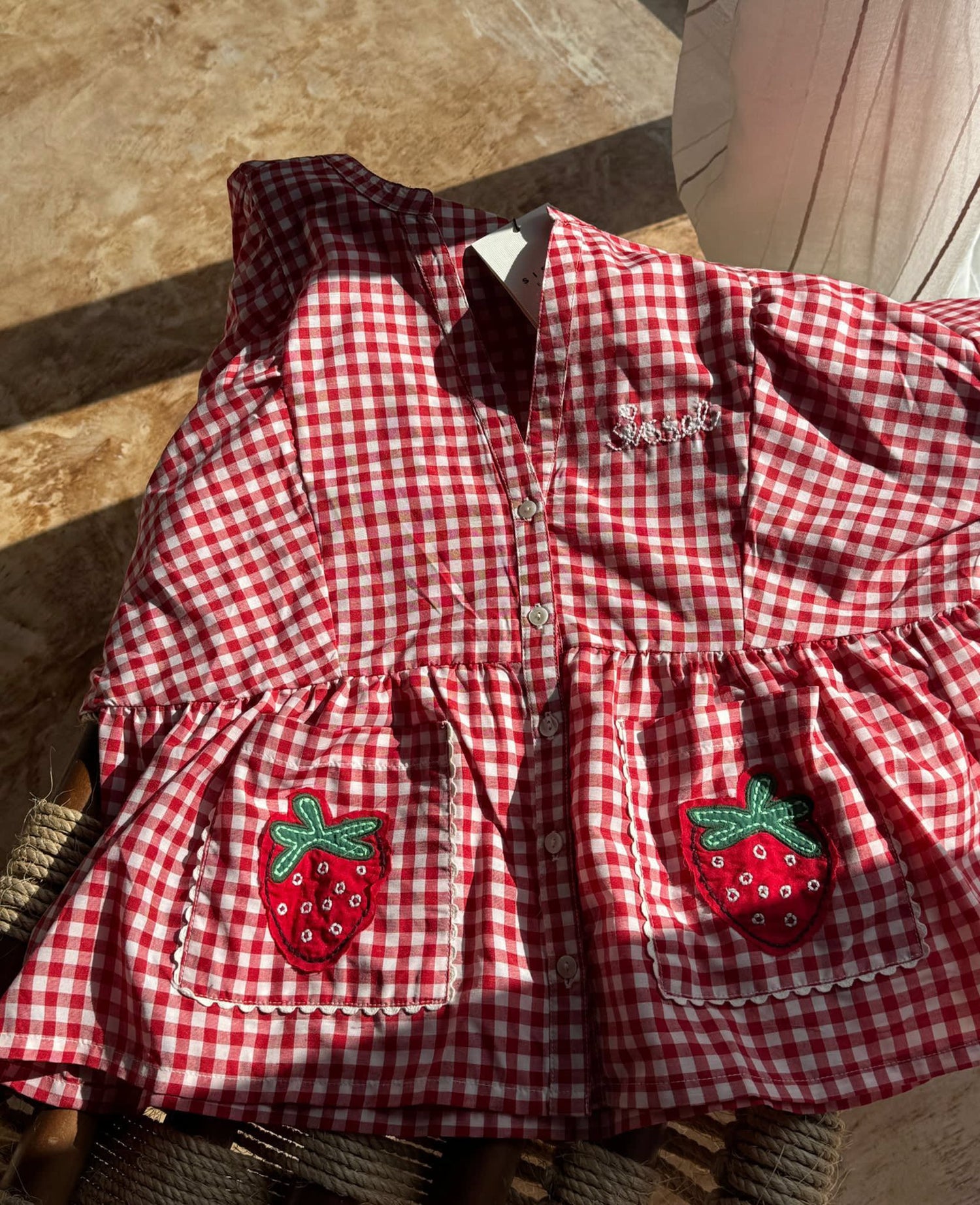 Bobbie Top - Red Checks