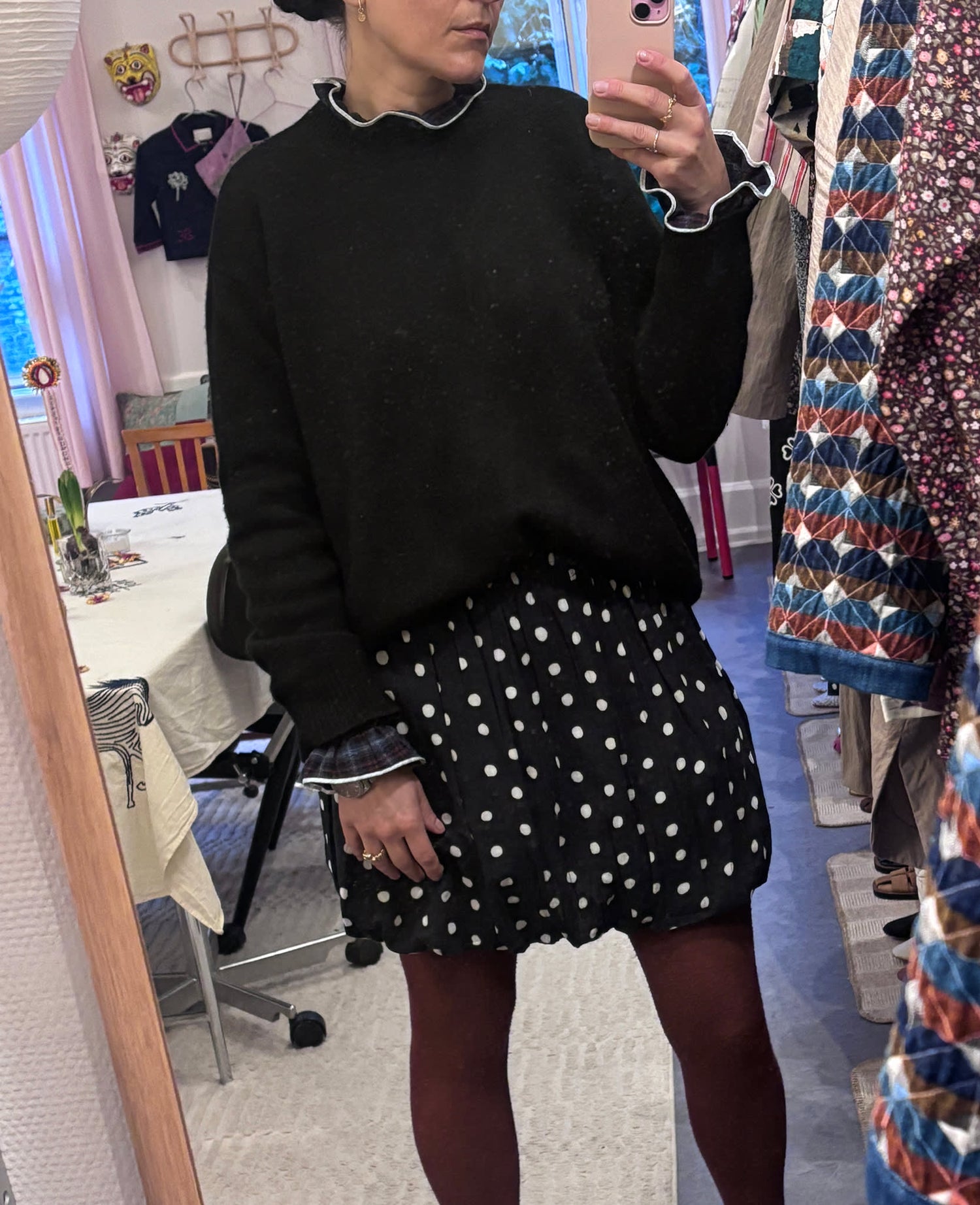 Bolette Skirt - Black Dots