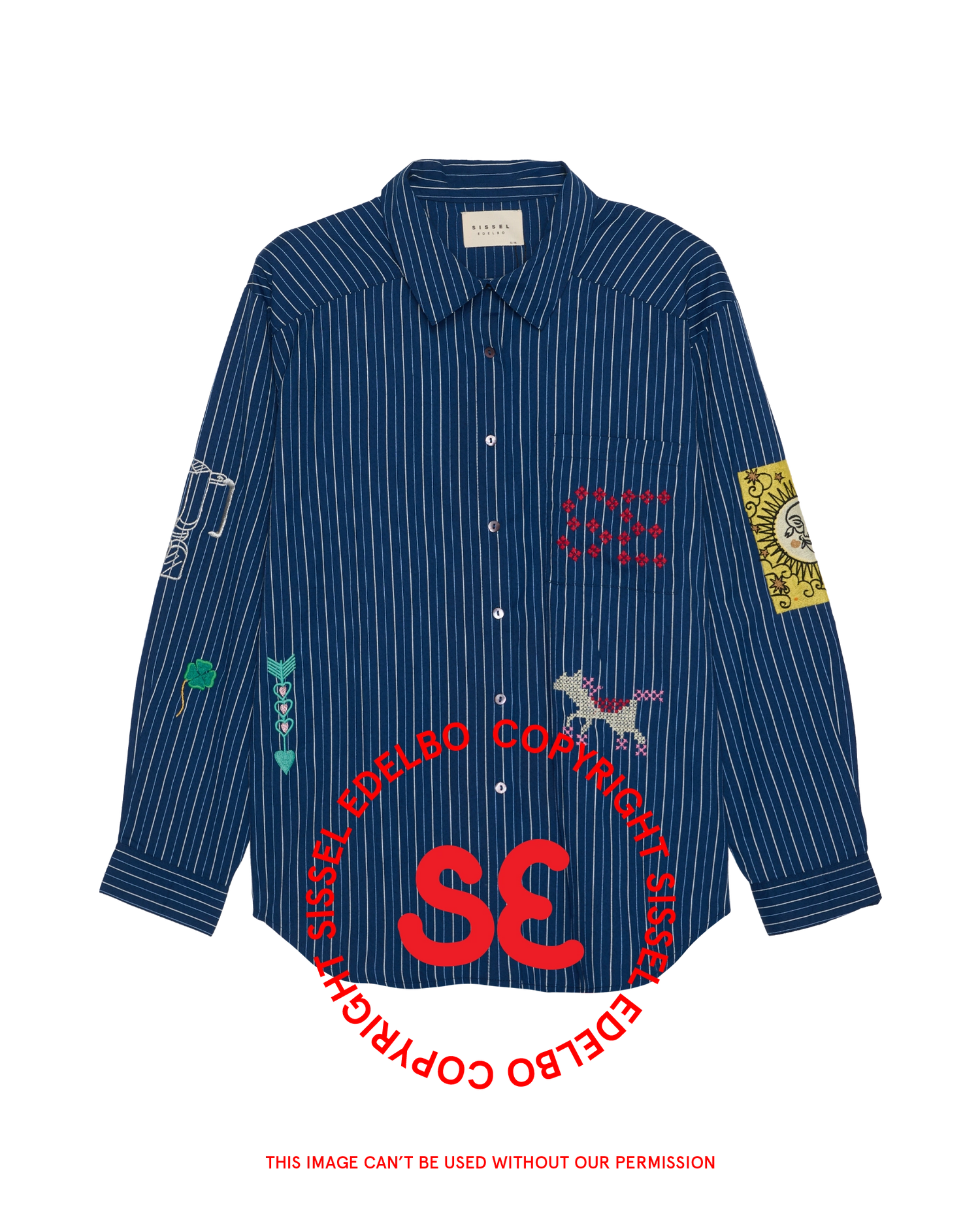 Brenna Shirt - Navy Stripes