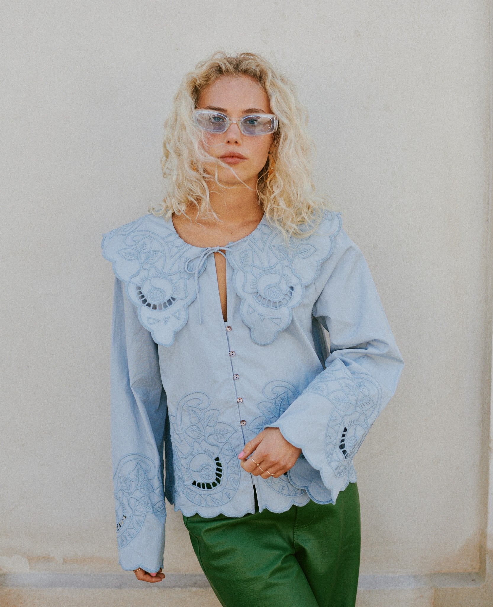 Cameron Top - Soft Blue – SISSEL EDELBO
