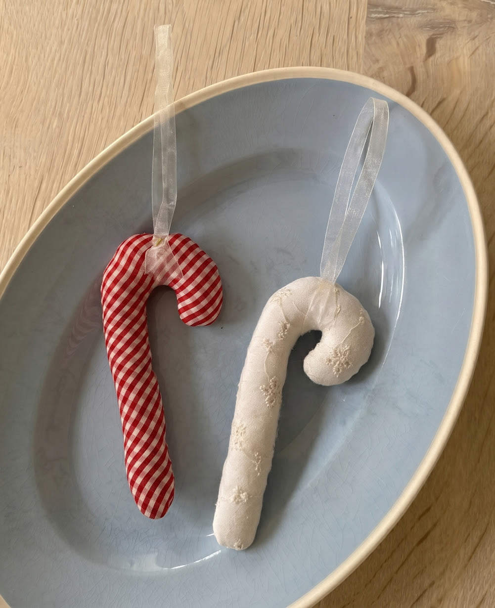 Cane Ornament - Off White