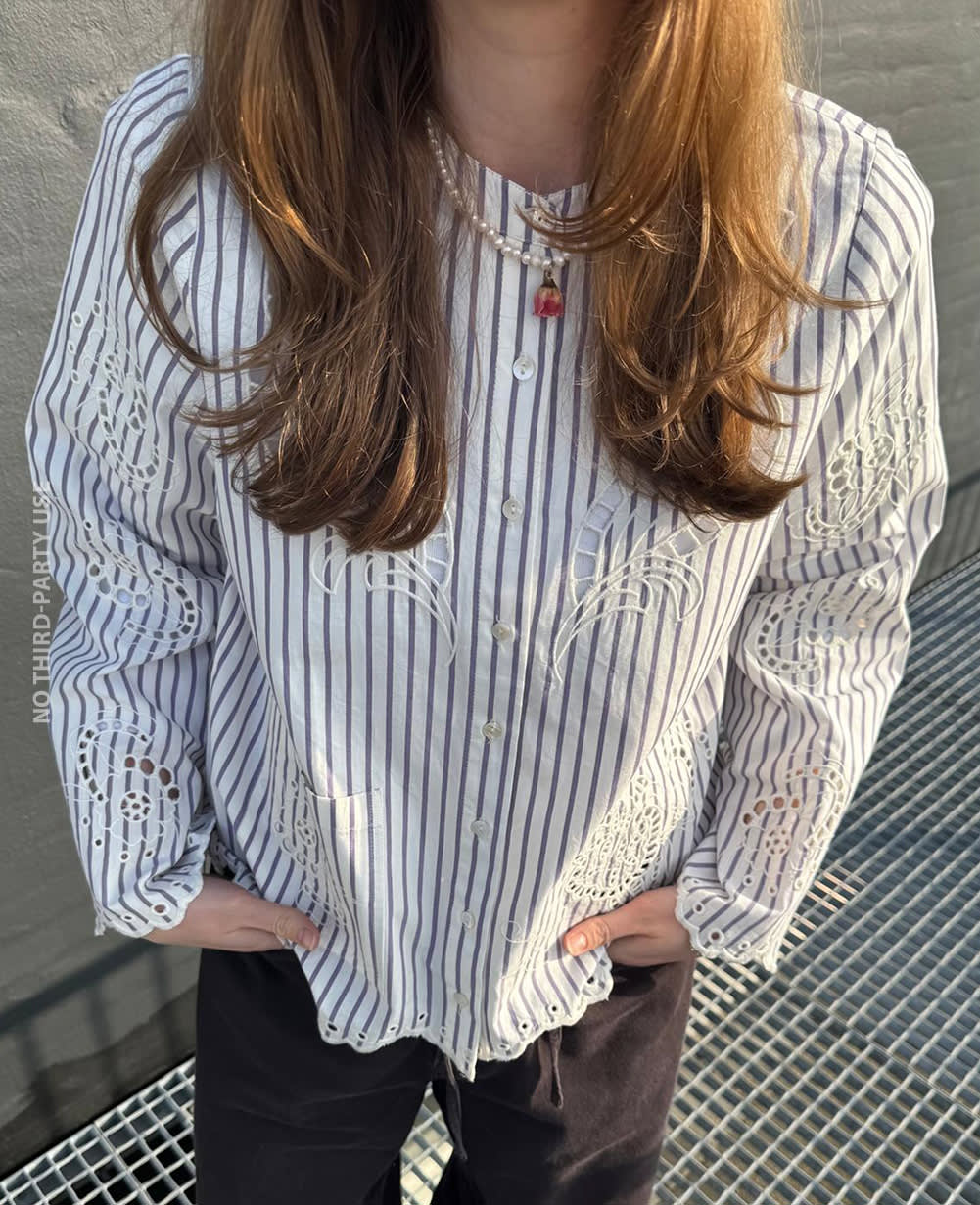 Cecilie Shirt - Purple Stripes