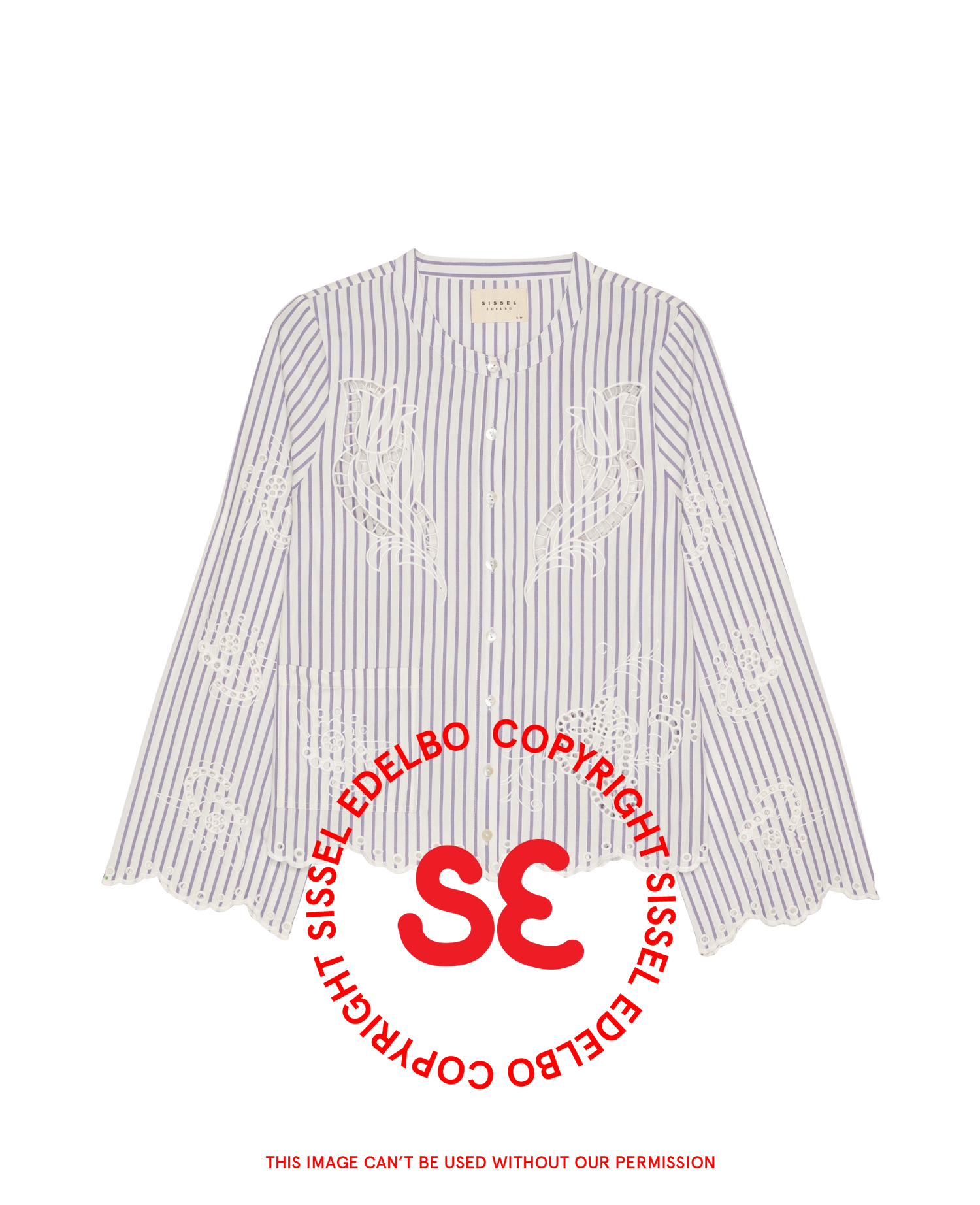 Cecilie Shirt - Purple Stripes