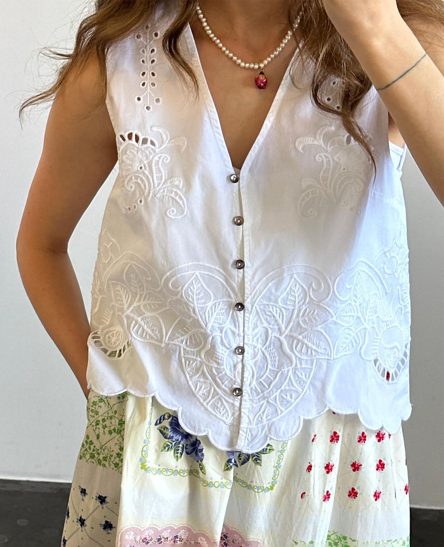 Celestine Top - White