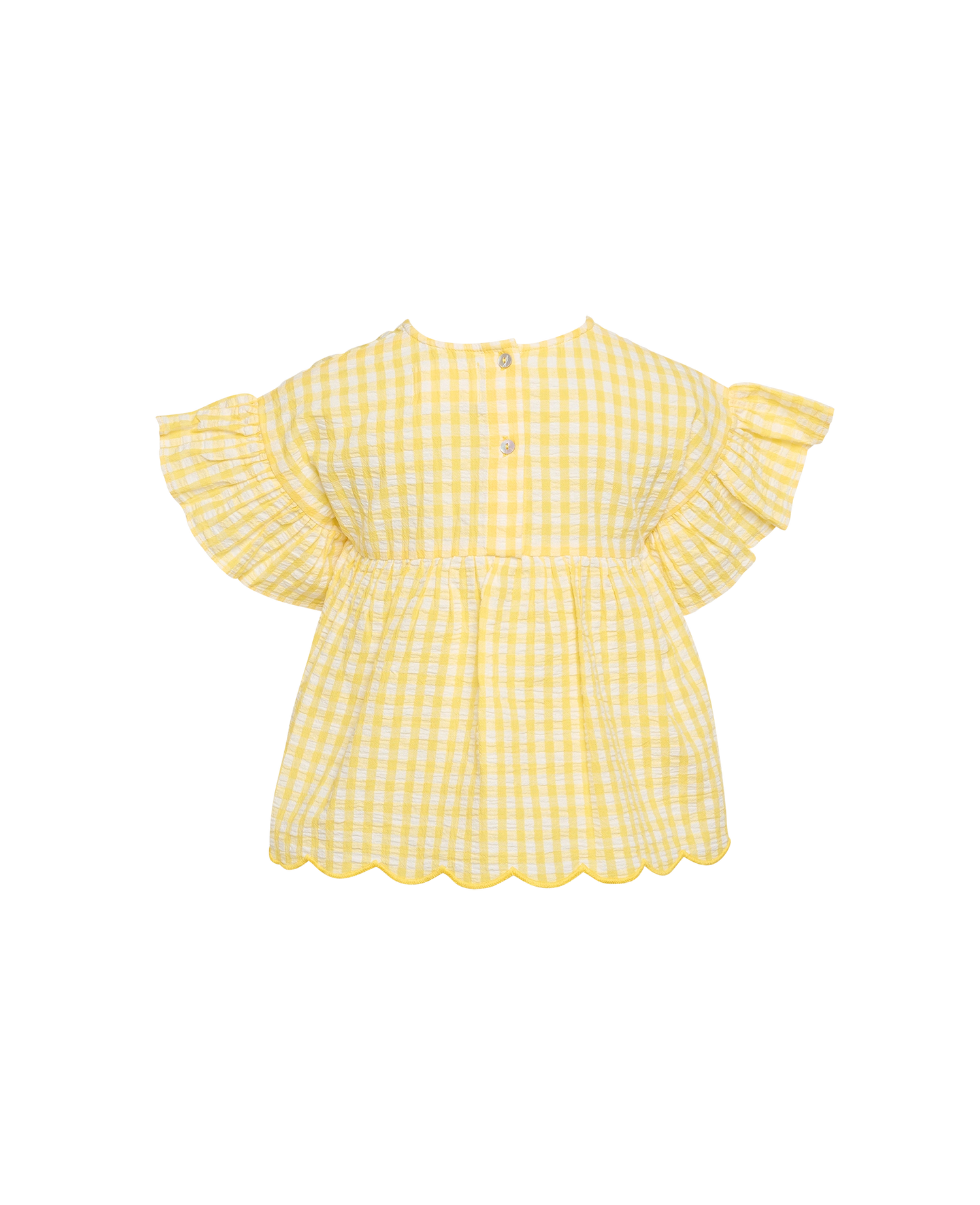 Charlene MINI Top - Yellow Checks