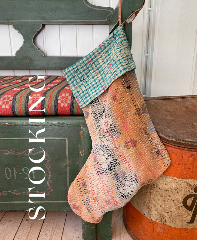 Christmas Kantha Stocking