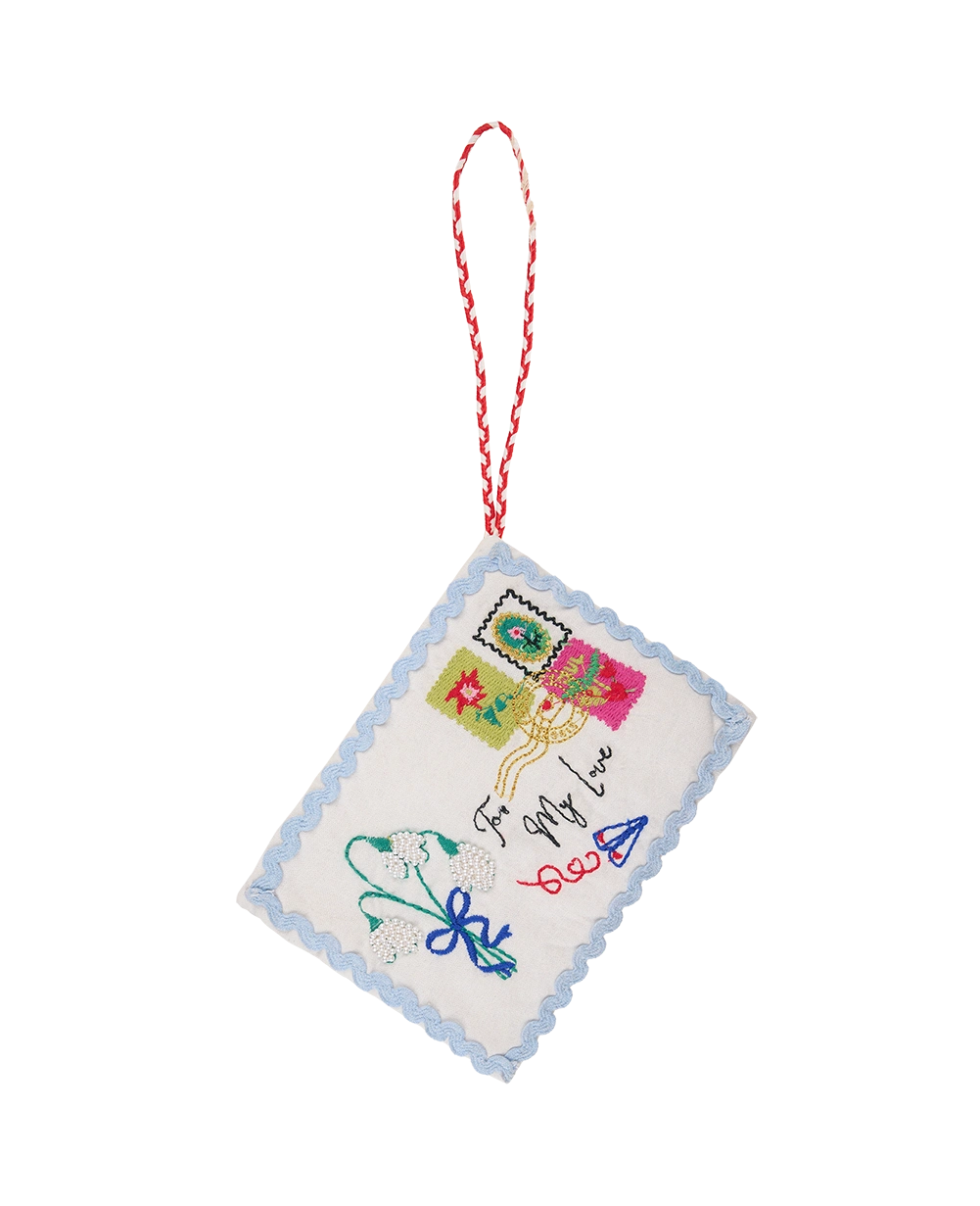 Christmas Letter Ornament - Off White