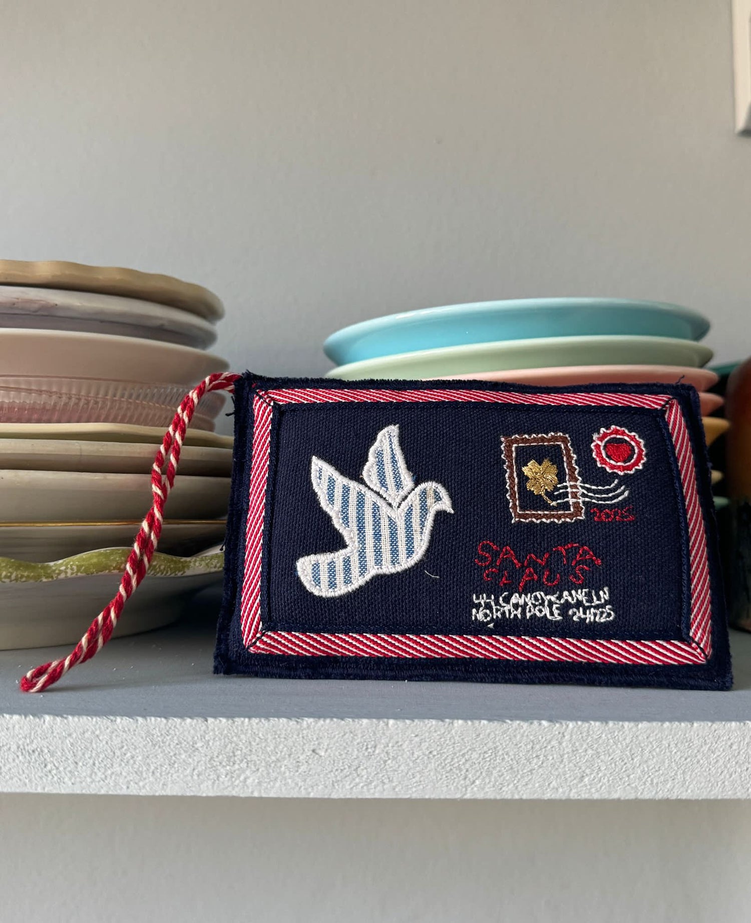 Christmas Letter Ornament - Navy