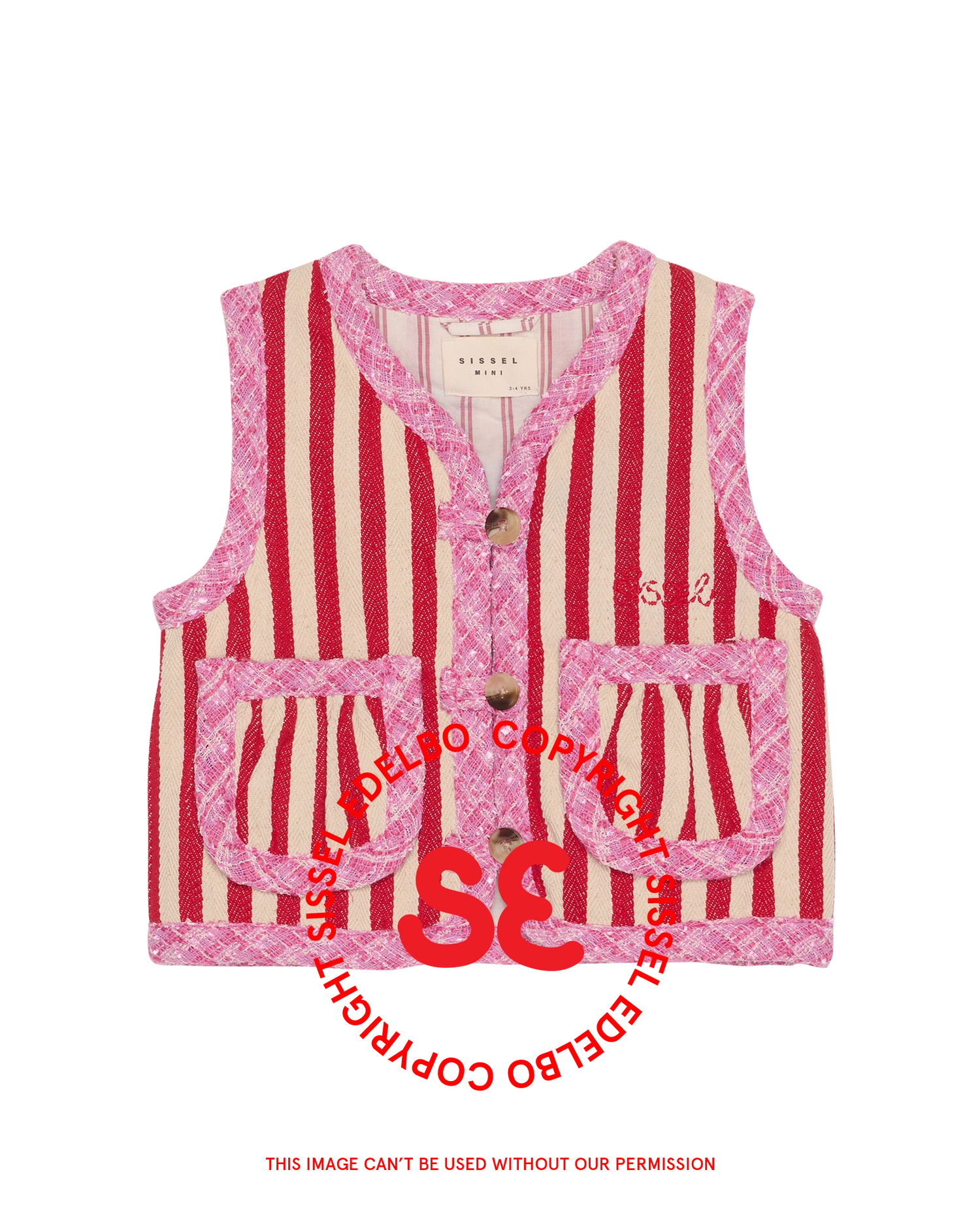 Como MINI Vest - Red Stripes