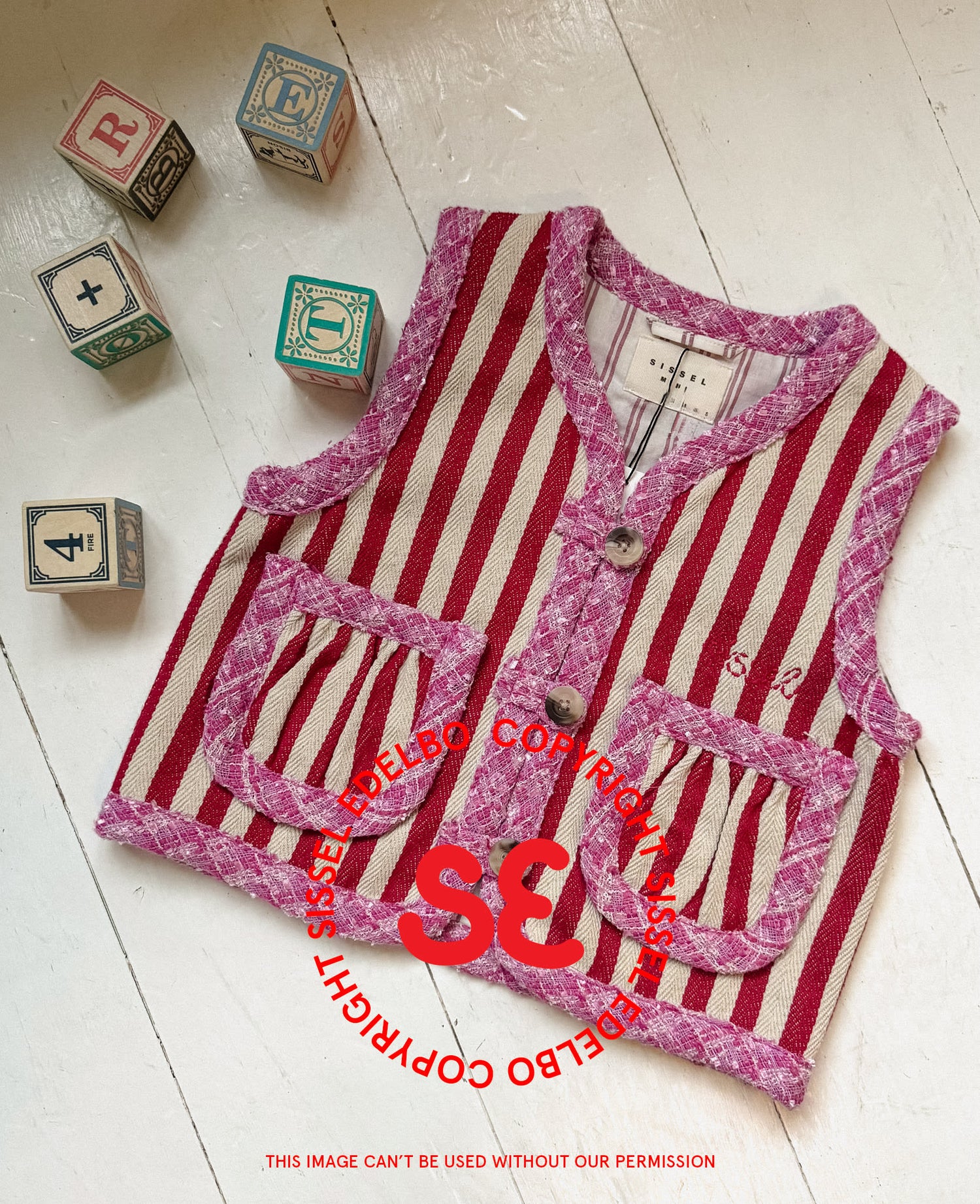 Como MINI Vest - Red Stripes