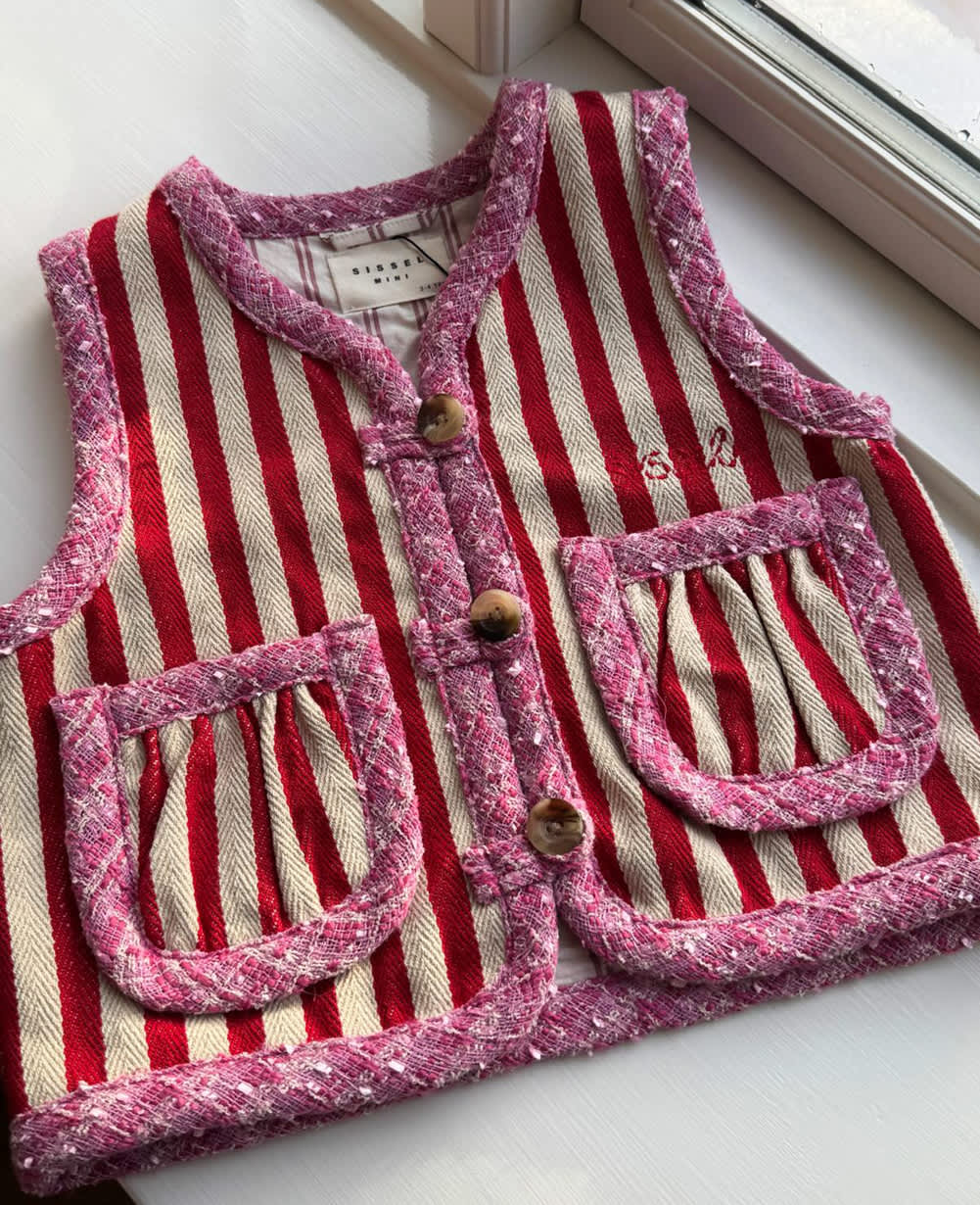 Como MINI Vest - Red Stripes