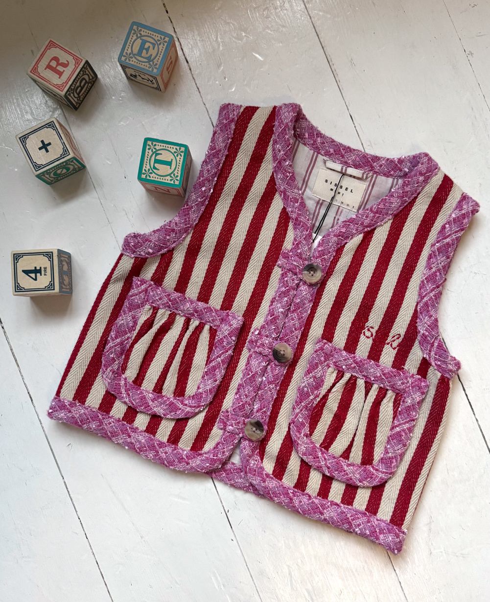 Como MINI Vest - Red Stripes