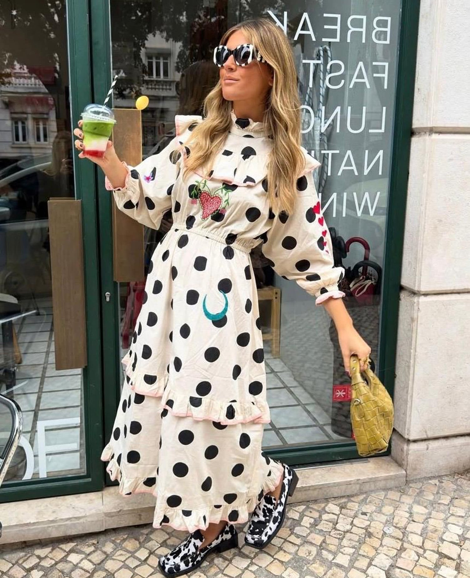 Diana Dress - Black Dot