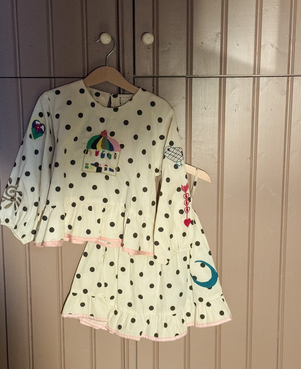 Diana MINI Skirt - Coffee & Cream
