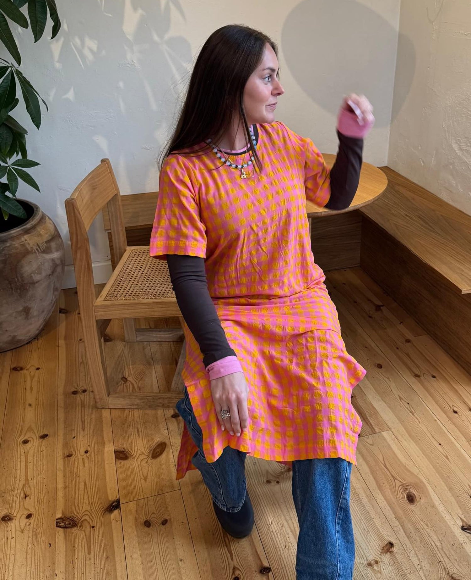 Dionne Dress - Pink Orange