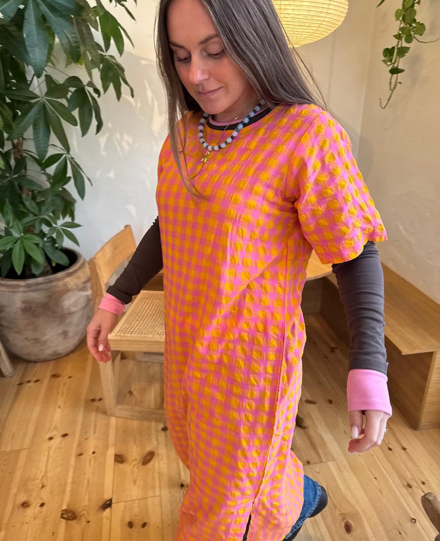 Dionne Dress - Pink Orange