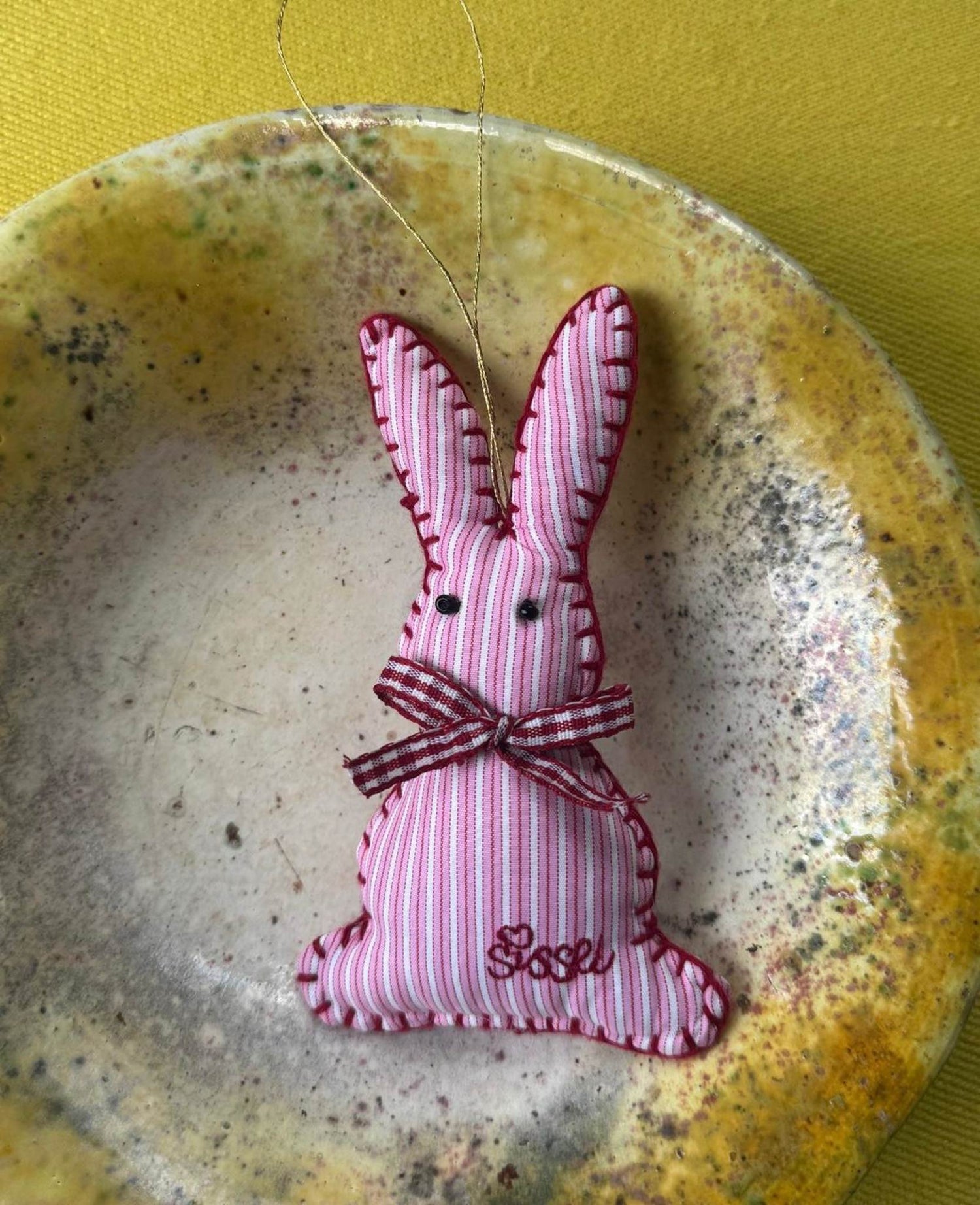 Bonnie Ornament - Pink Stripes