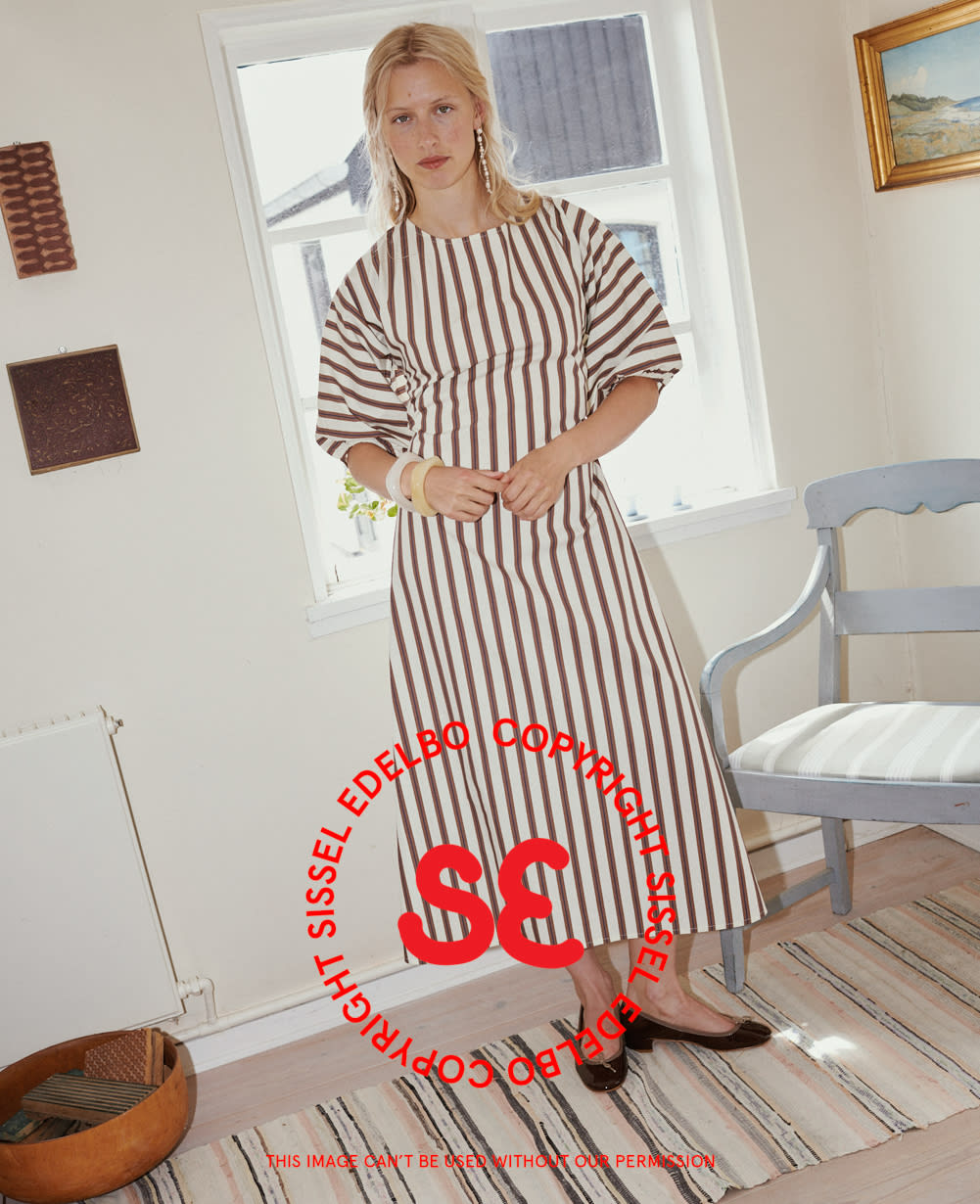 Mendez Dress - Brown Stripes