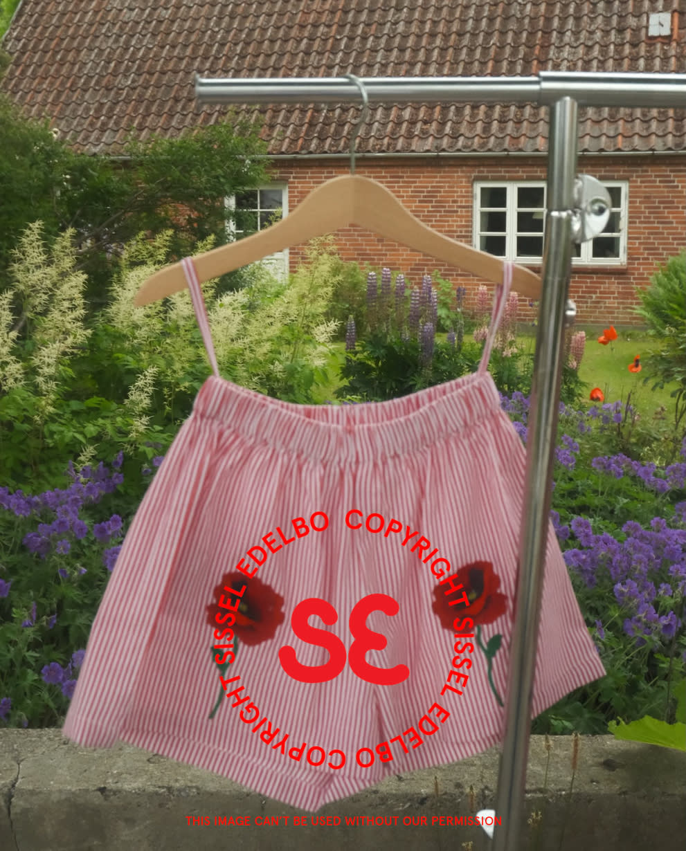 Elisa MINI Shorts - Poppy Stripes